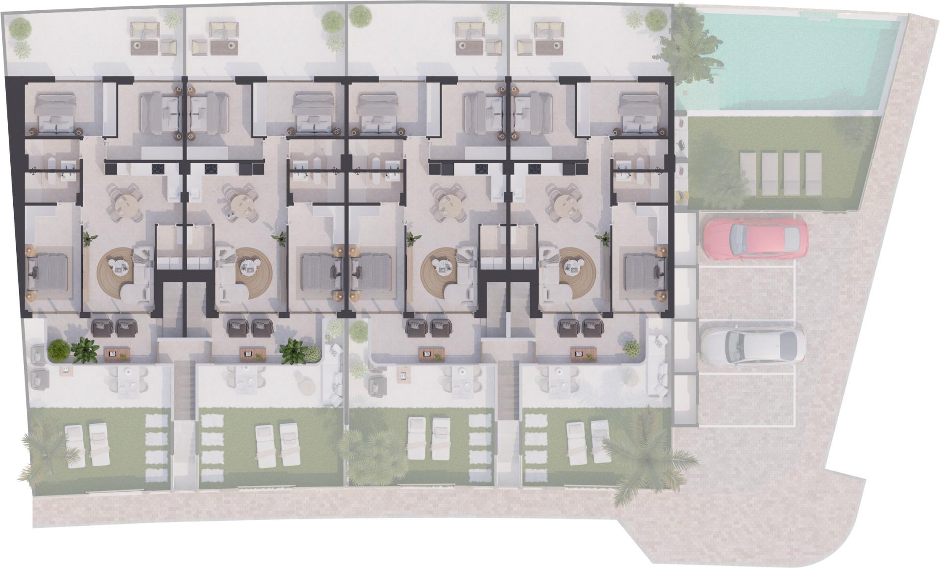 New Build - 3 Bedroom 2 Bathroom Bungalow in San Pedro del Pinatar - Los Cuarteros  - Murcia