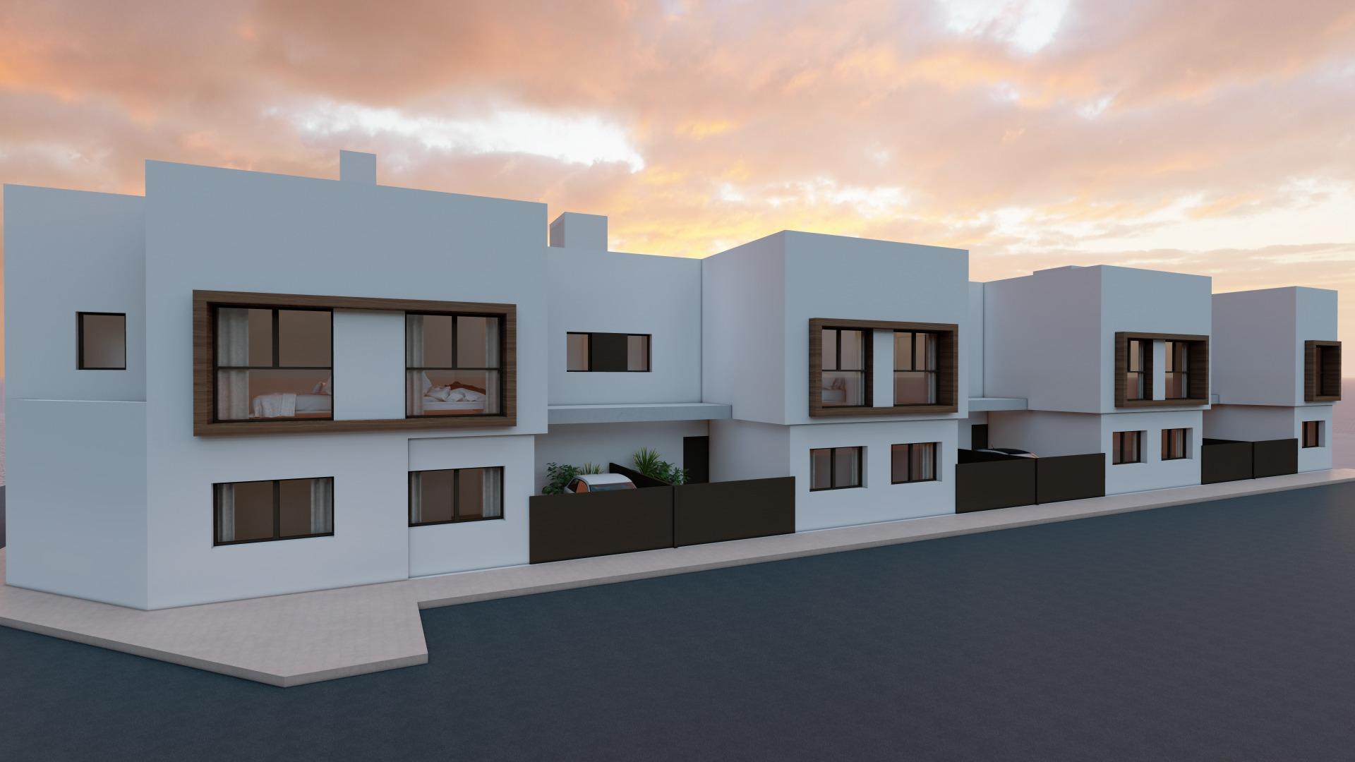 New Build - 3 Bedroom 3 Bathroom Town House in San Javier - pueblo  - Murcia
