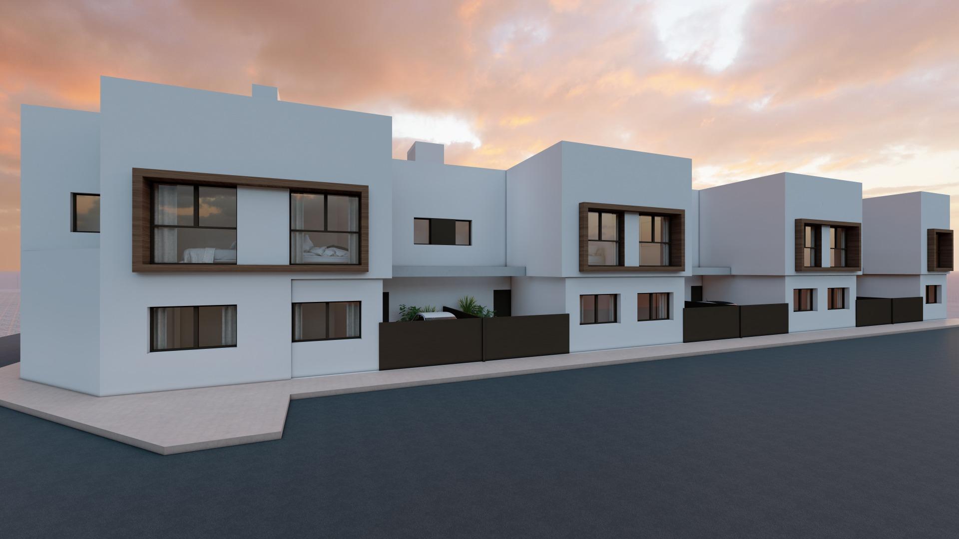 New Build - 3 Bedroom 3 Bathroom Town House in San Javier - pueblo  - Murcia
