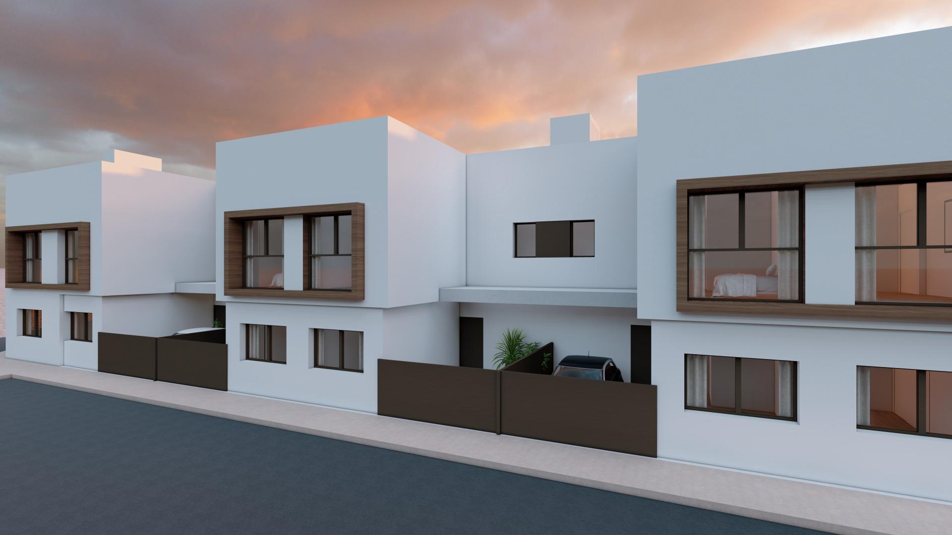 New Build - 3 Bedroom 3 Bathroom Town House in San Javier - pueblo  - Murcia