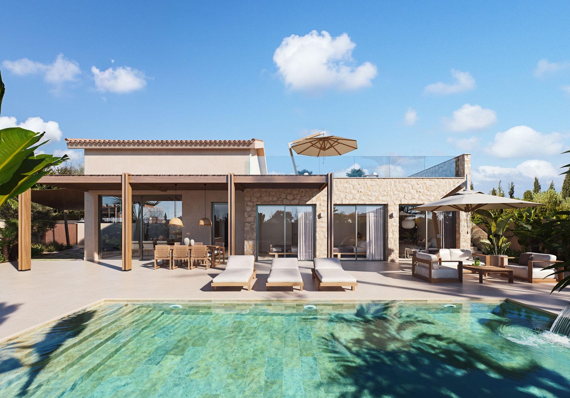 New Build - 3 Bedroom 2 Bathroom Villa in Cabo de Palos - Cala Flores  - Murcia