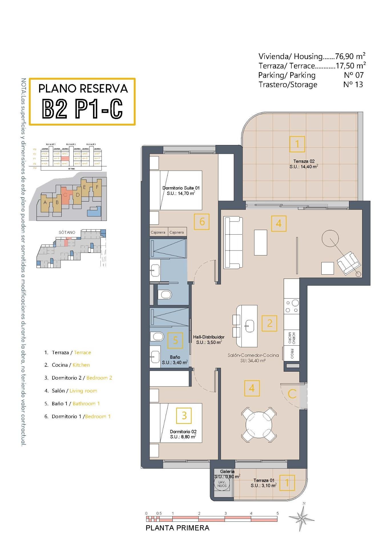 New Build - 3 Bedroom 2 Bathroom Apartment in Los Alcazares - Serena Golf  - Murcia