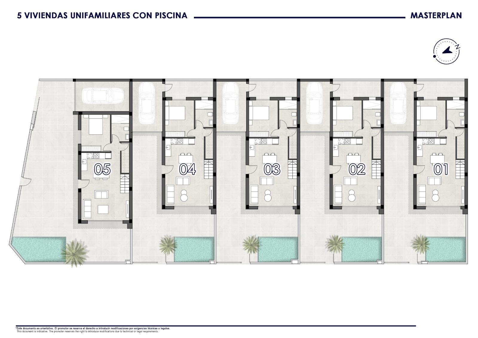 New Build - 3 Bedroom 2 Bathroom Villa in San Pedro del Pinatar - Polideportivo  - Murcia
