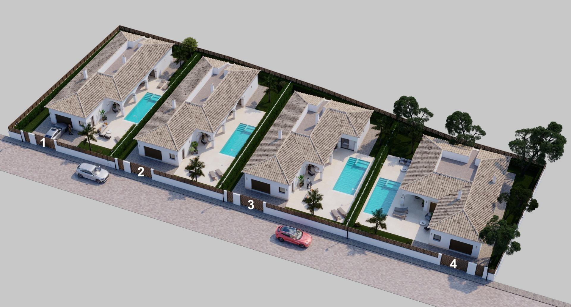 New Build - 3 Bedroom 3 Bathroom Villa in San Pedro del Pinatar - Lo Pagan  - Murcia