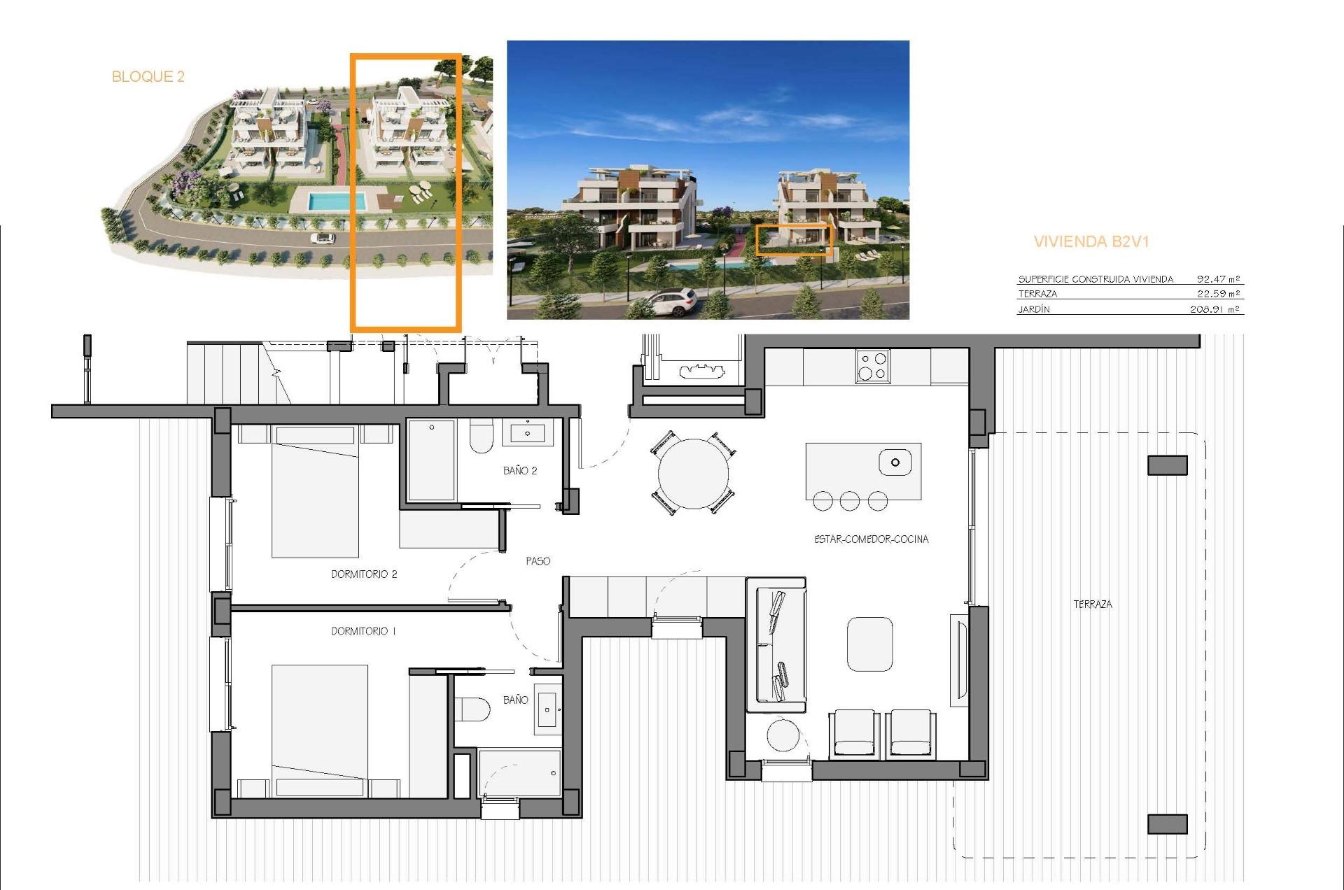 New Build - 2 Bedroom 2 Bathroom Apartment in Fuente Álamo - Hacienda del Alamo  - Murcia