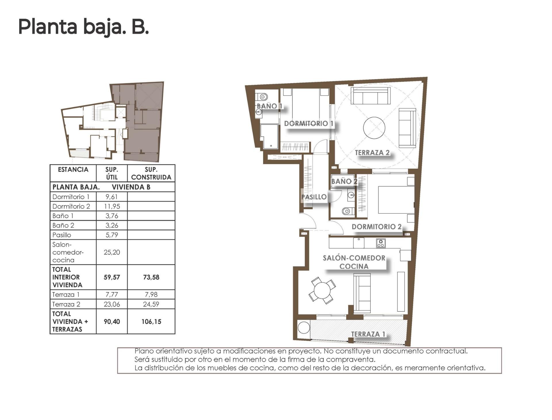 For sale - 2 Bedroom 2 Bathroom Apartment in Torrevieja - Playa de El Cura  - Alicante