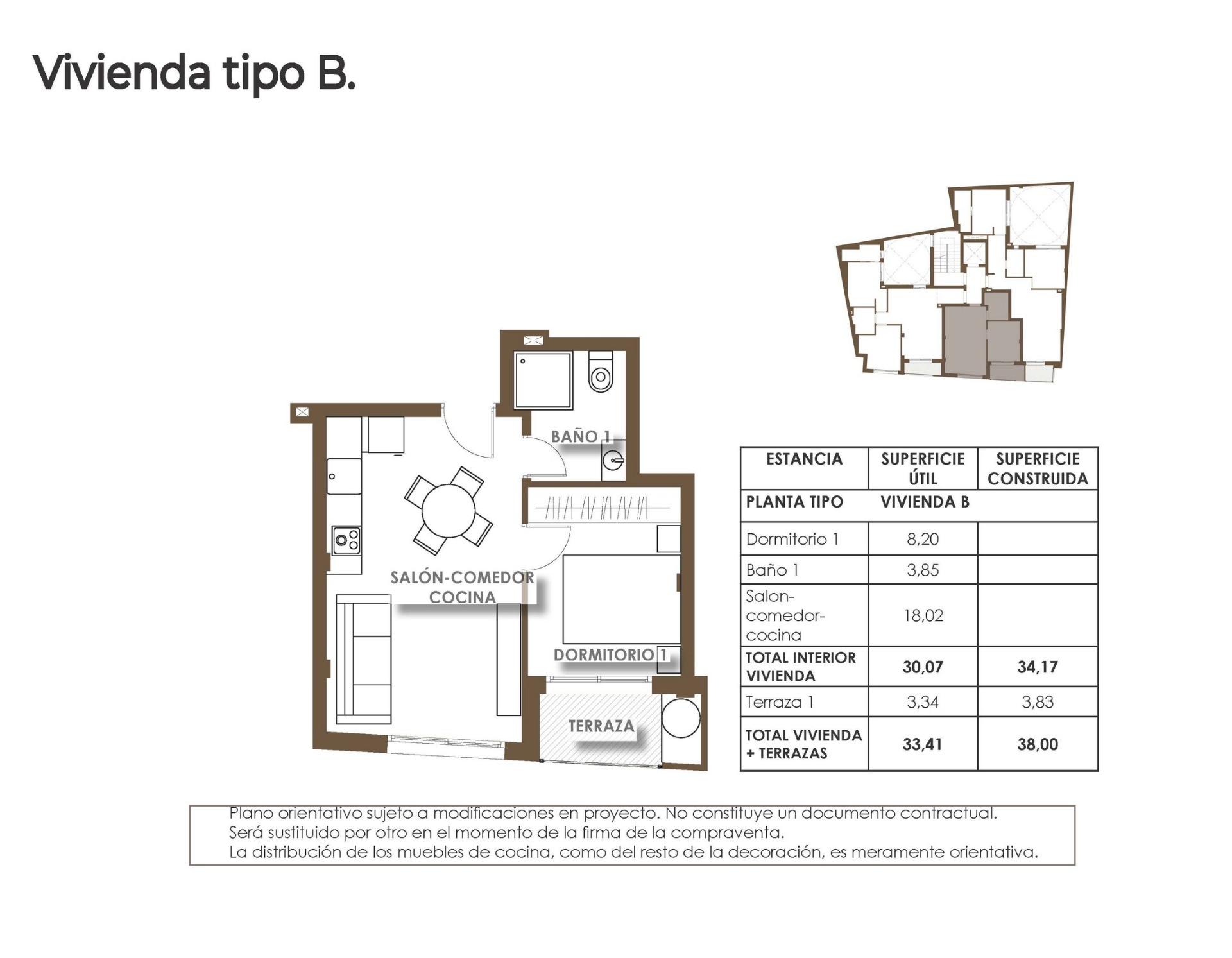 For sale - 1 Bedroom 1 Bathroom Apartment in Torrevieja - Playa de El Cura  - Alicante