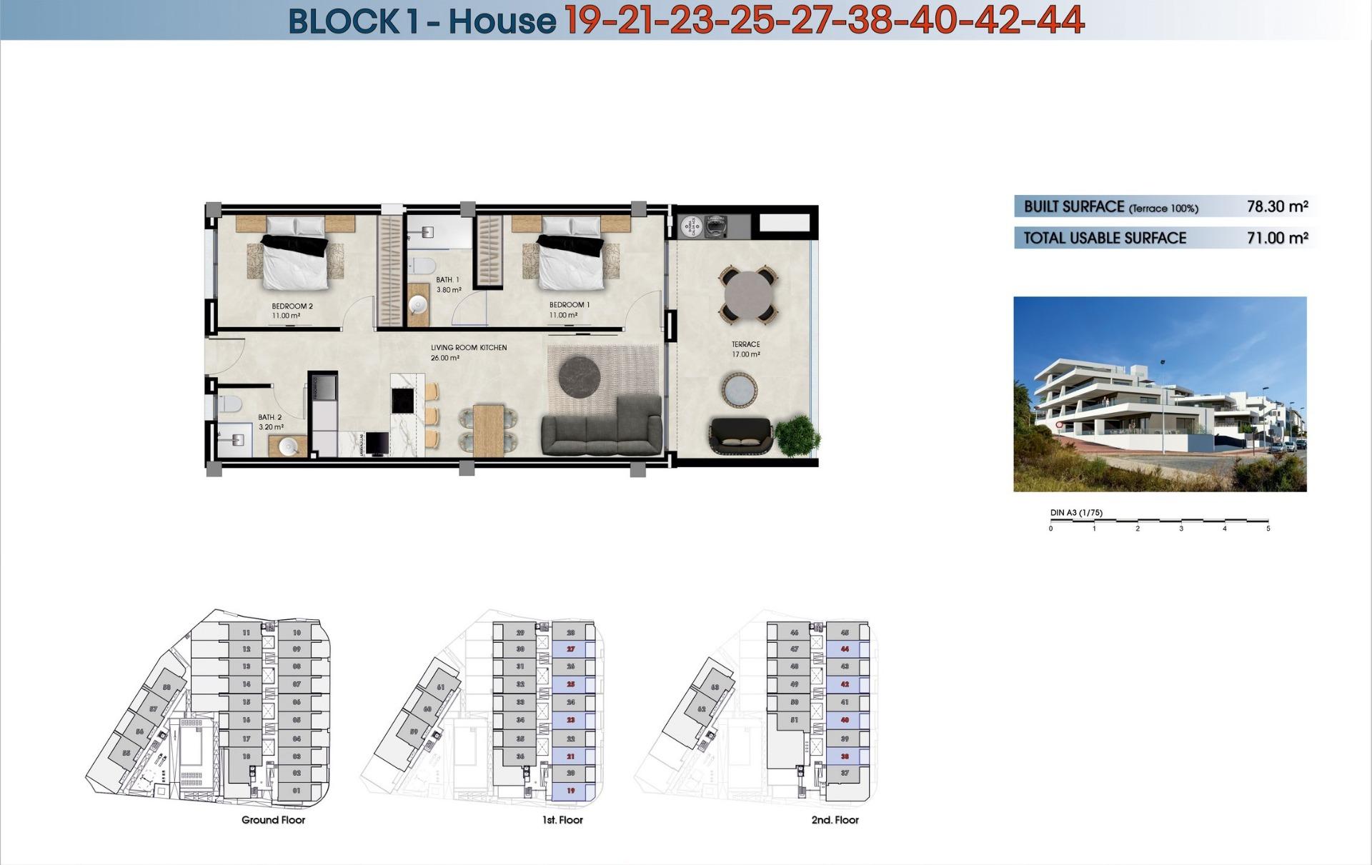 For sale - 2 Bedroom 2 Bathroom Penthouse in La Marina - La Marina del Pinet  - Alicante