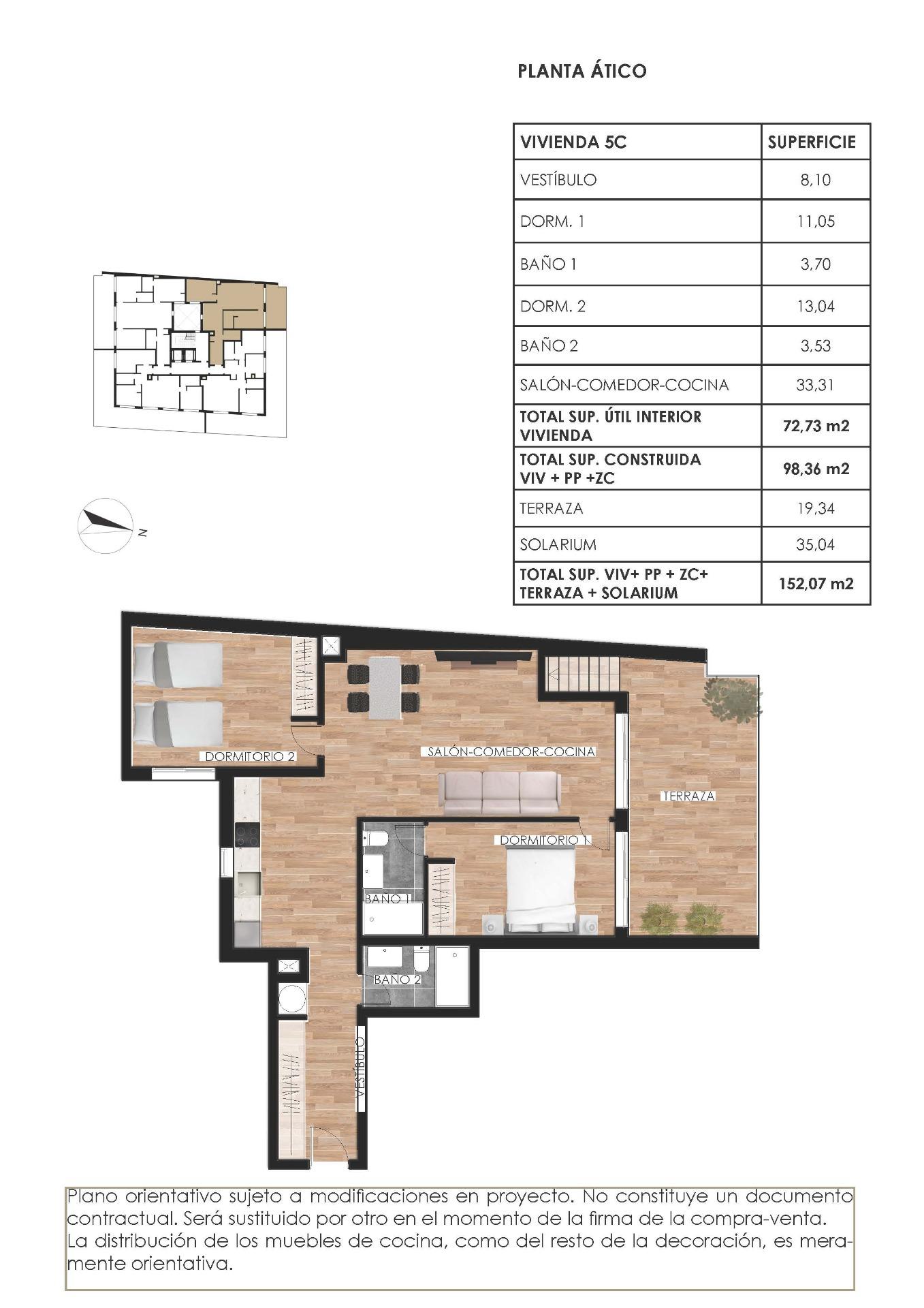 For sale - 2 Bedroom 2 Bathroom Penthouse in Torrevieja - Parque de las Naciones  - Alicante