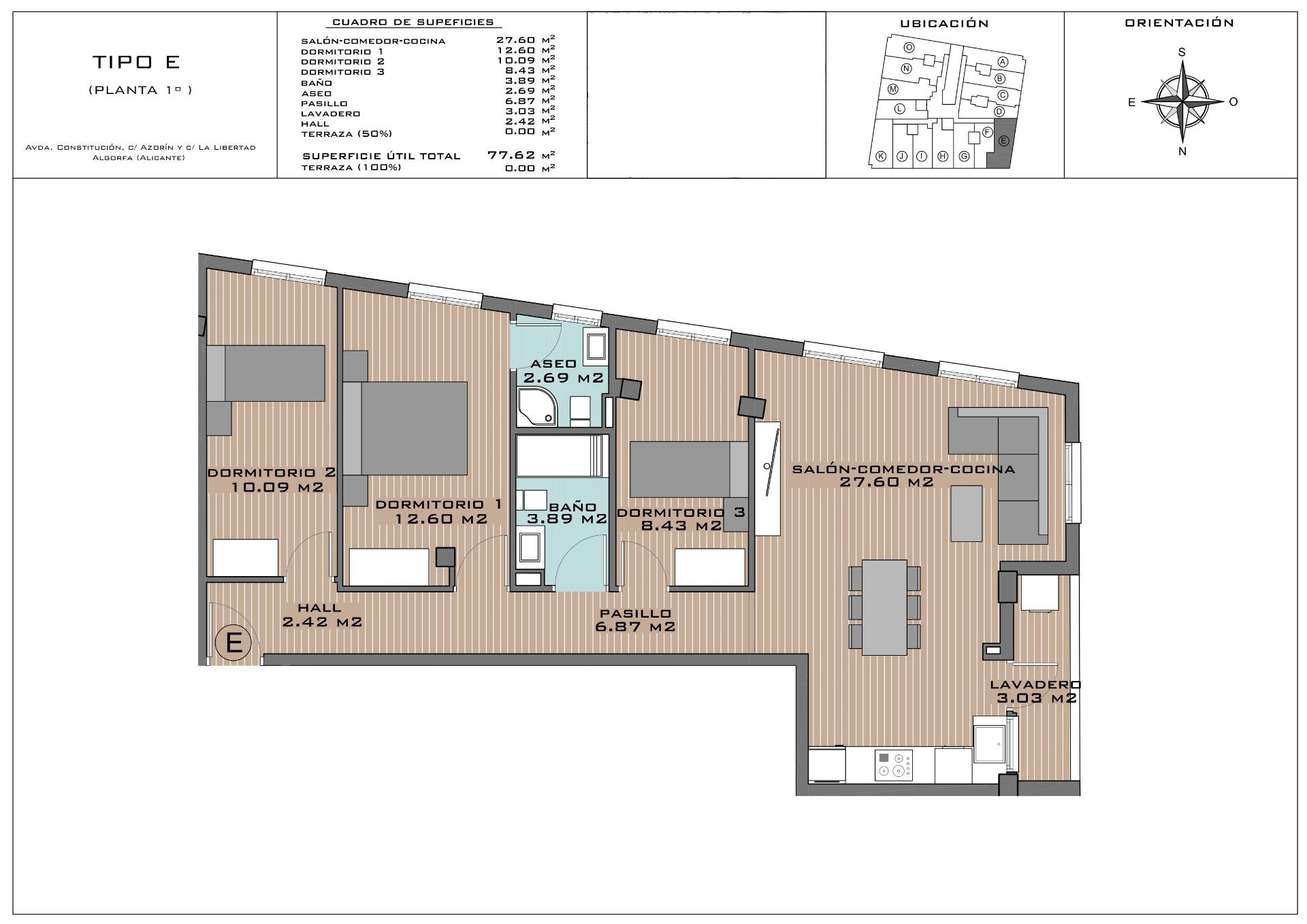 New Build - 3 Bedroom 2 Bathroom Apartment in Algorfa - Pueblo  - Alicante