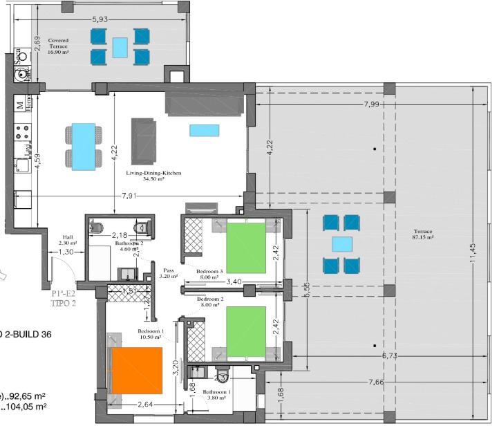 For sale - 3 Bedroom 2 Bathroom Apartment in Dehesa de Campoamor - Las Filipinas  - Alicante