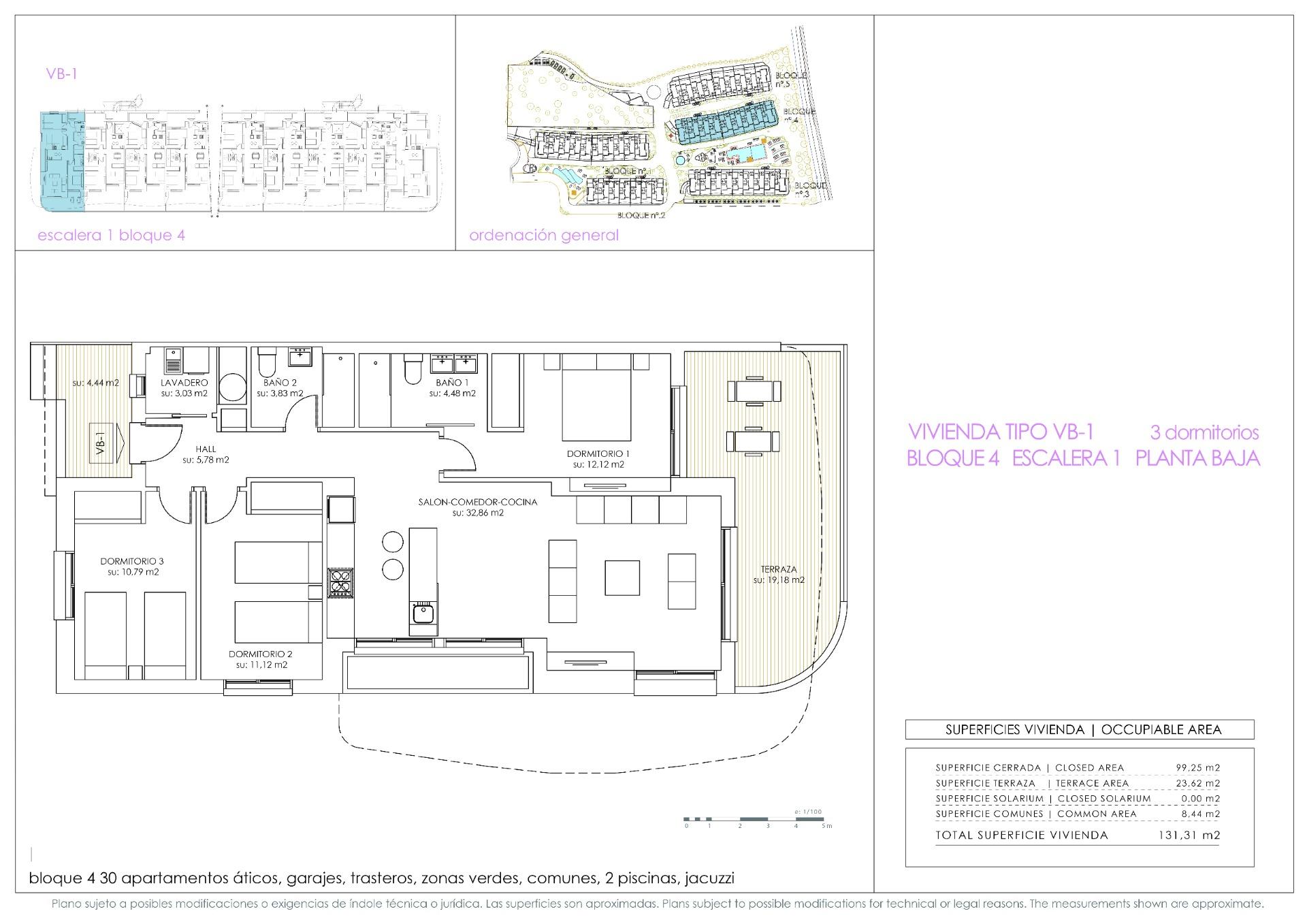 For sale - 3 Bedroom 2 Bathroom Apartment in Orihuela Costa - Playa Flamenca  - Alicante