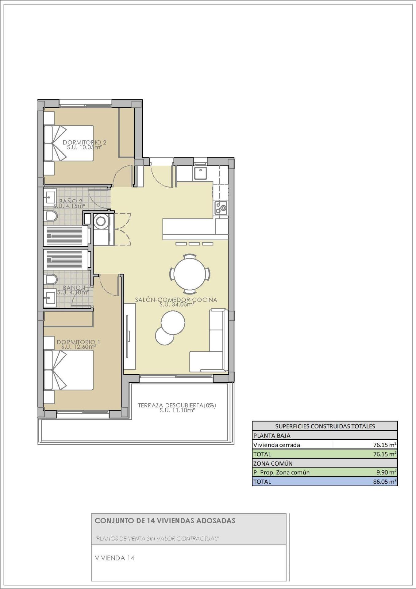 For sale - 2 Bedroom 2 Bathroom Bungalow in Rojales - Pueblo  - Alicante