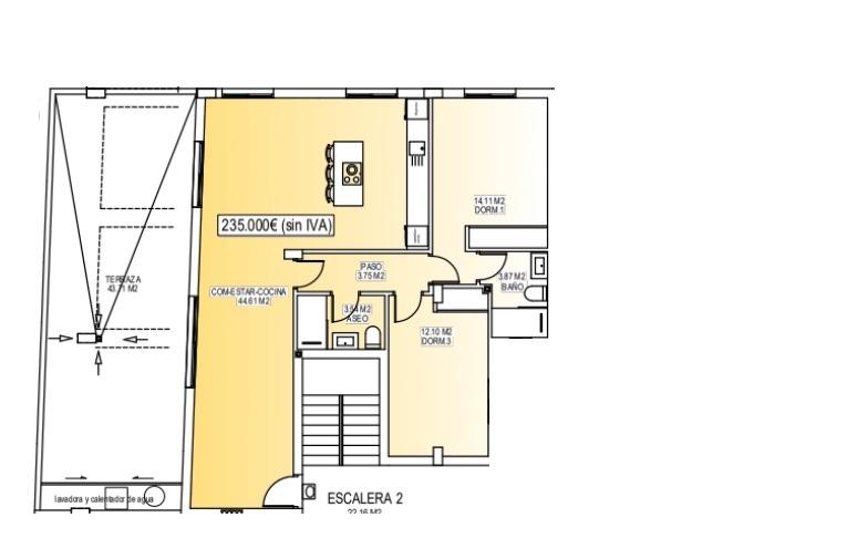 For sale - 2 Bedroom 2 Bathroom Penthouse in San Miguel de Salinas - Pueblo  - Alicante