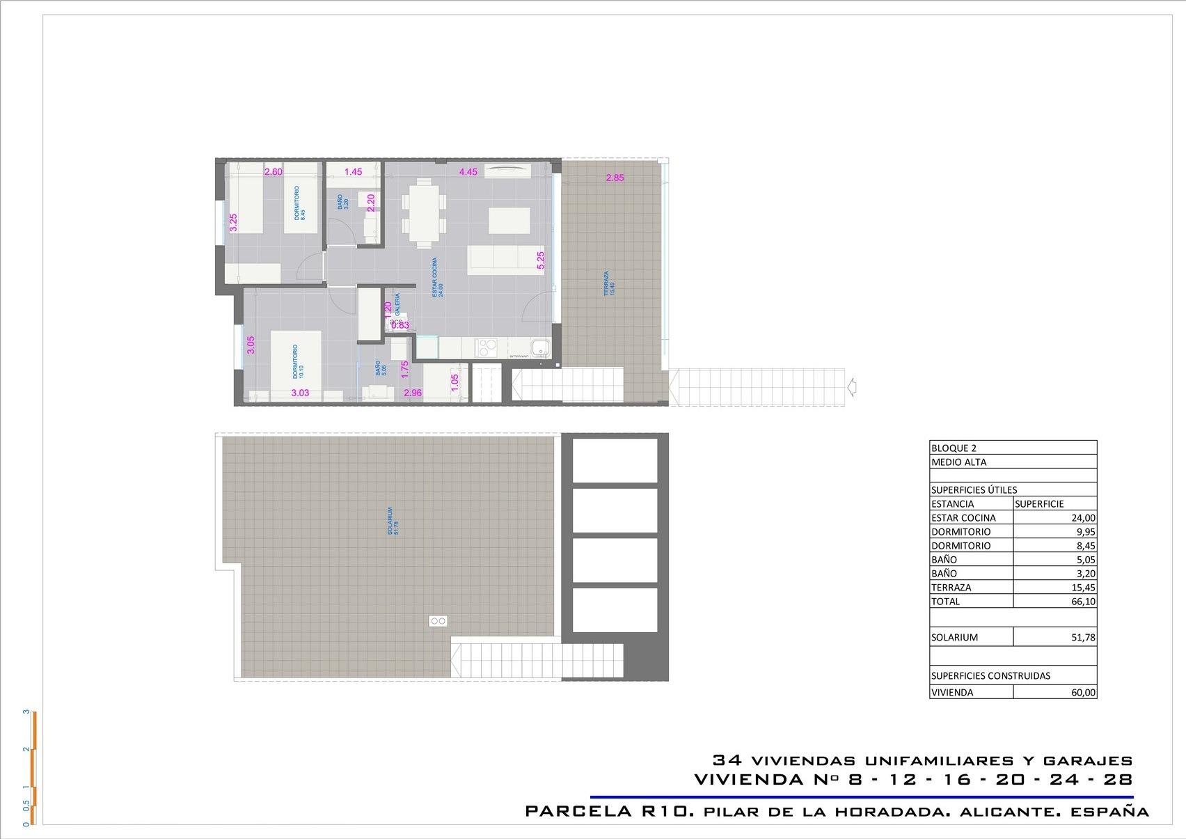 For sale - 2 Bedroom 2 Bathroom Bungalow in Pilar de La Horadada - pueblo  - Alicante