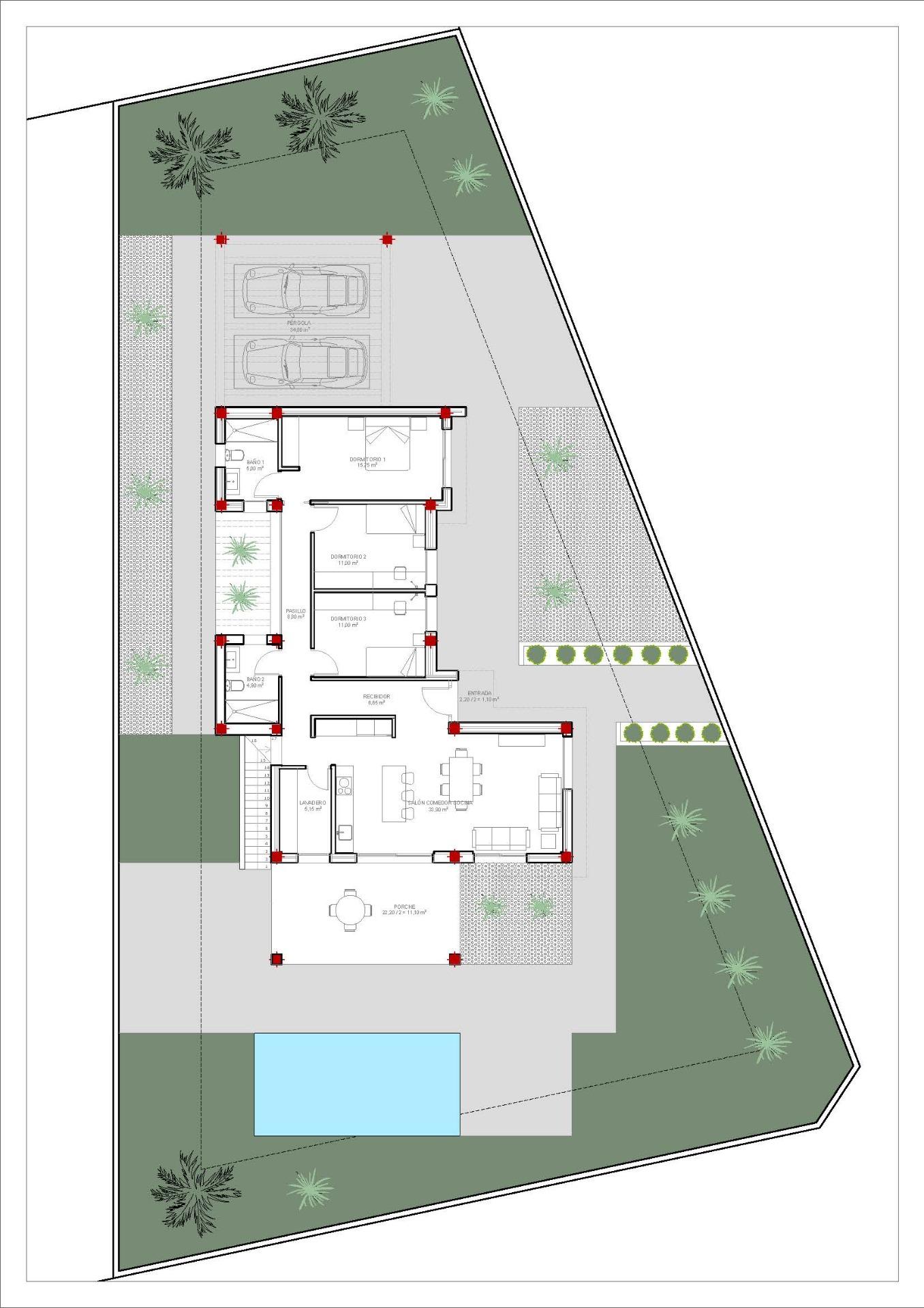 For sale - 3 Bedroom 2 Bathroom Villa in Jacarilla - Vistabella  - Alicante