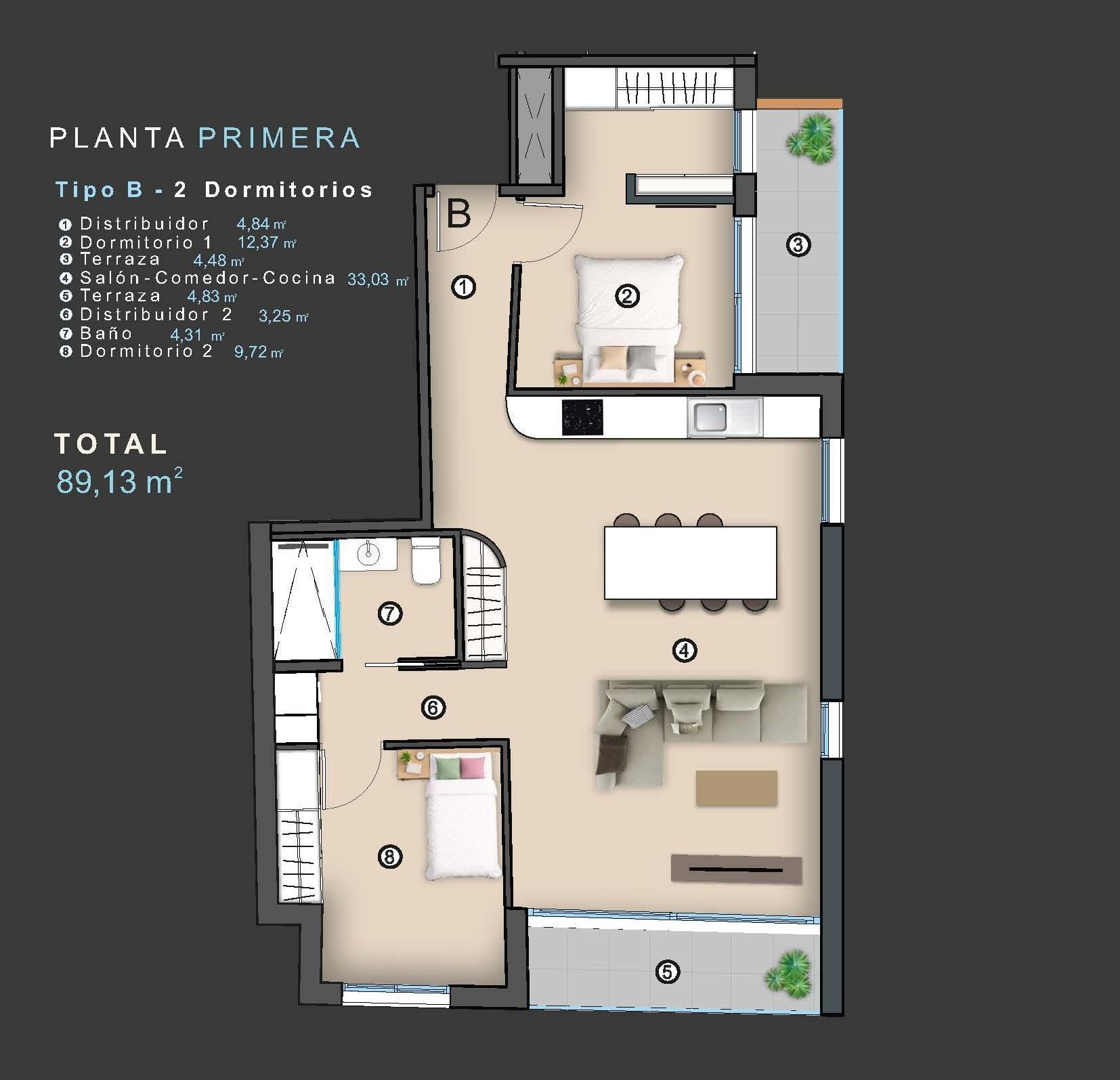 For sale - 2 Bedroom 2 Bathroom Apartment in Torrevieja - Centro  - Alicante