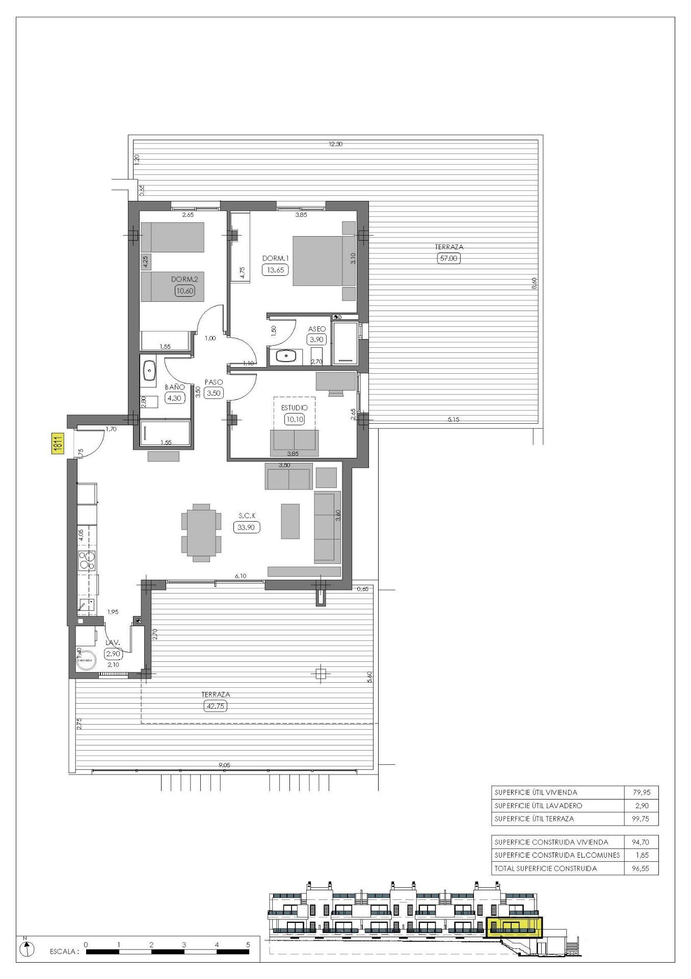 For sale - 3 Bedroom 2 Bathroom Bungalow in Algorfa - La Finca Golf  - Alicante