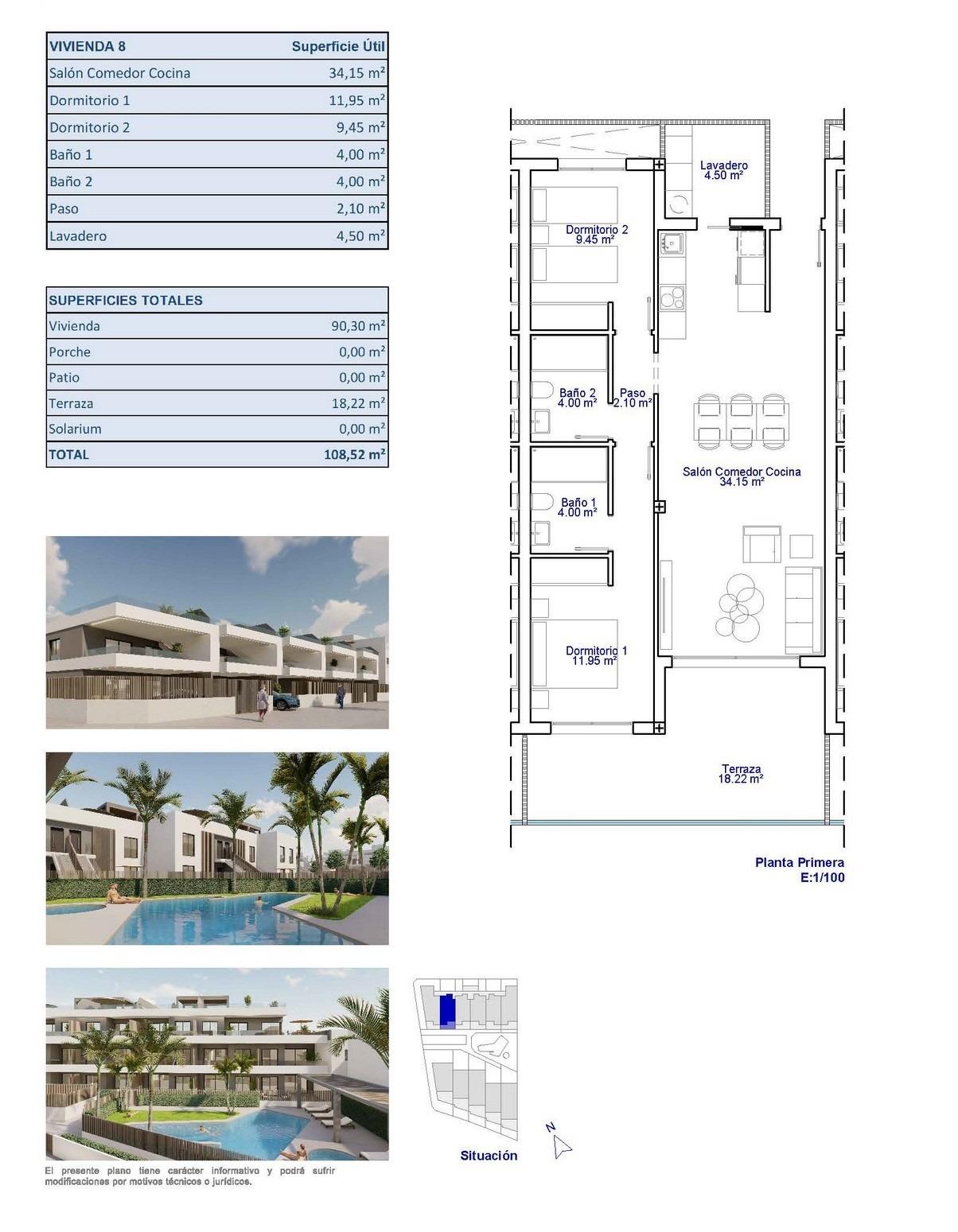 For sale - 2 Bedroom 2 Bathroom Apartment in Pilar de La Horadada - pueblo  - Alicante