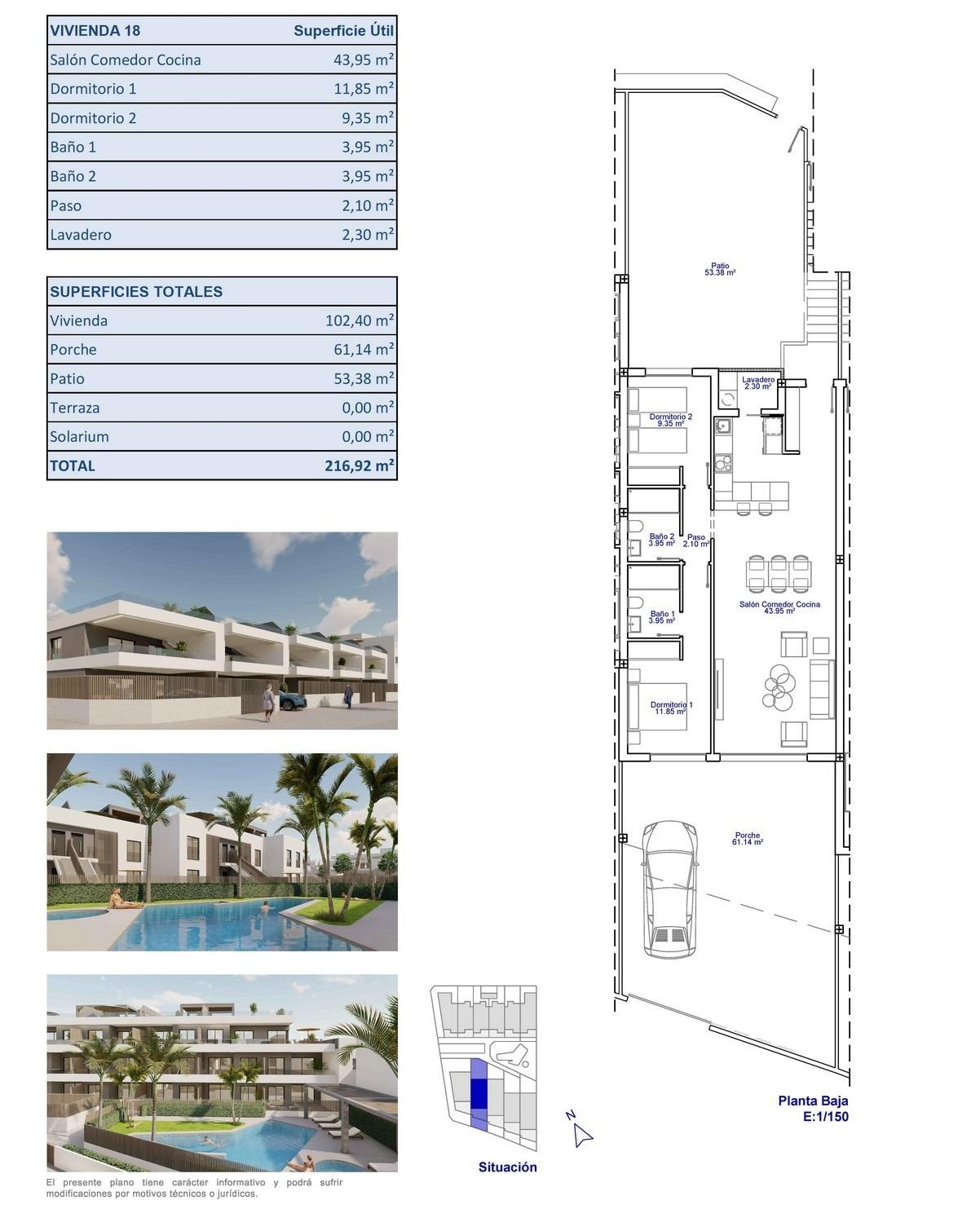 For sale - 2 Bedroom 2 Bathroom Bungalow in Pilar de La Horadada - pueblo  - Alicante