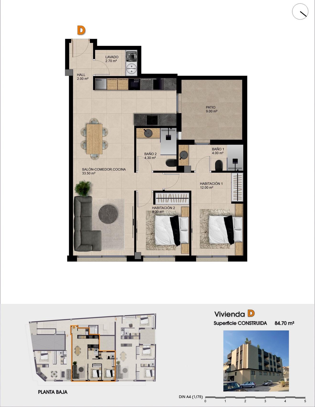 For sale - 2 Bedroom 2 Bathroom Apartment in Catral - pueblo  - Alicante