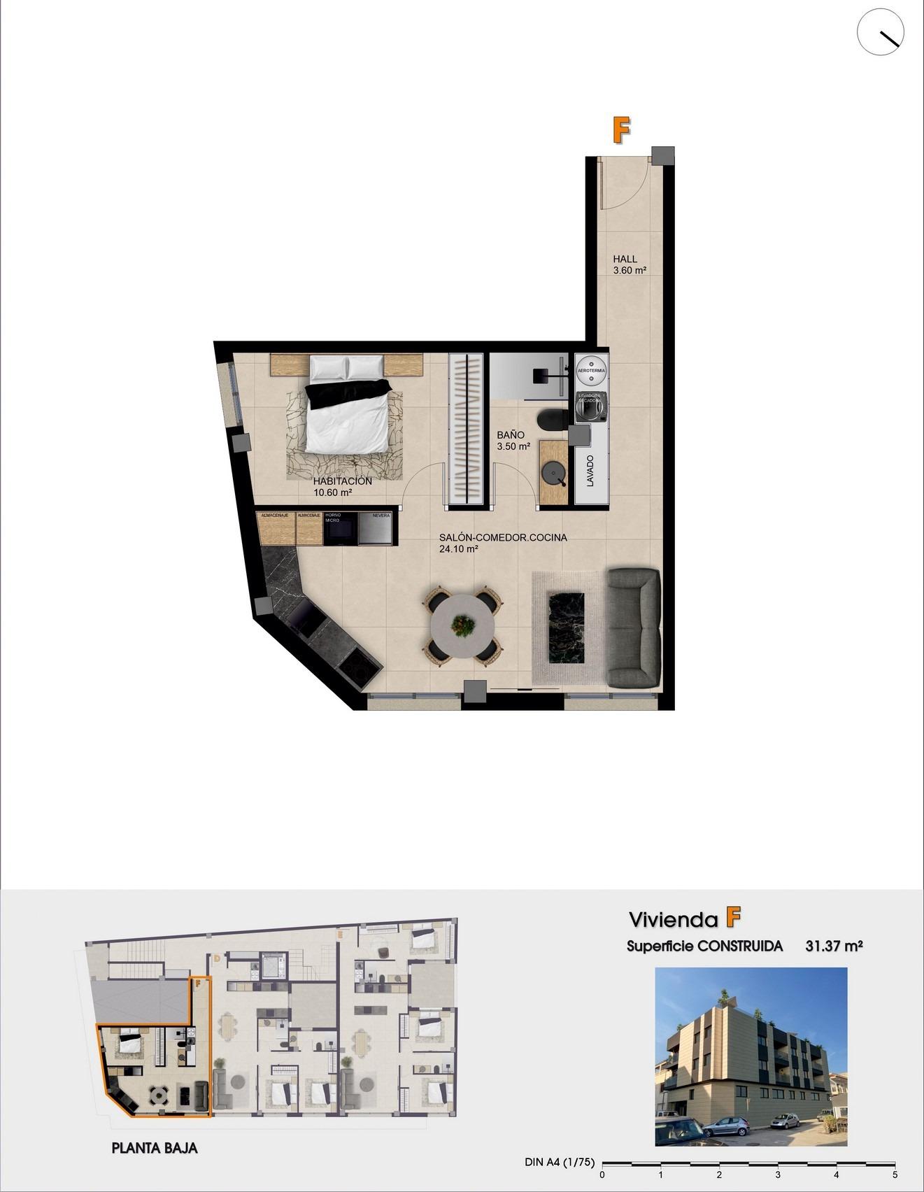 For sale - 1 Bedroom 1 Bathroom Apartment in Catral - pueblo  - Alicante