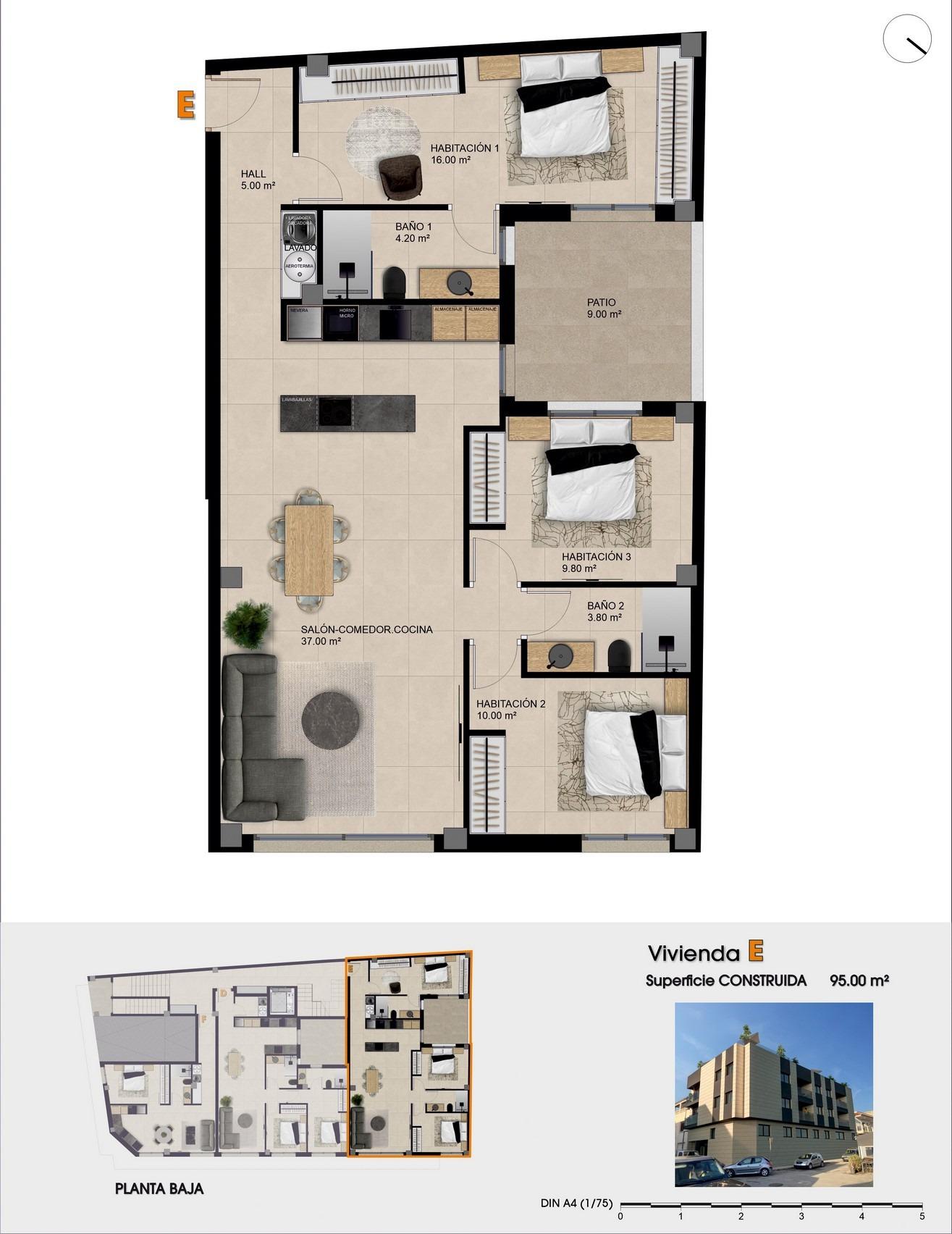 For sale - 3 Bedroom 2 Bathroom Apartment in Catral - pueblo  - Alicante