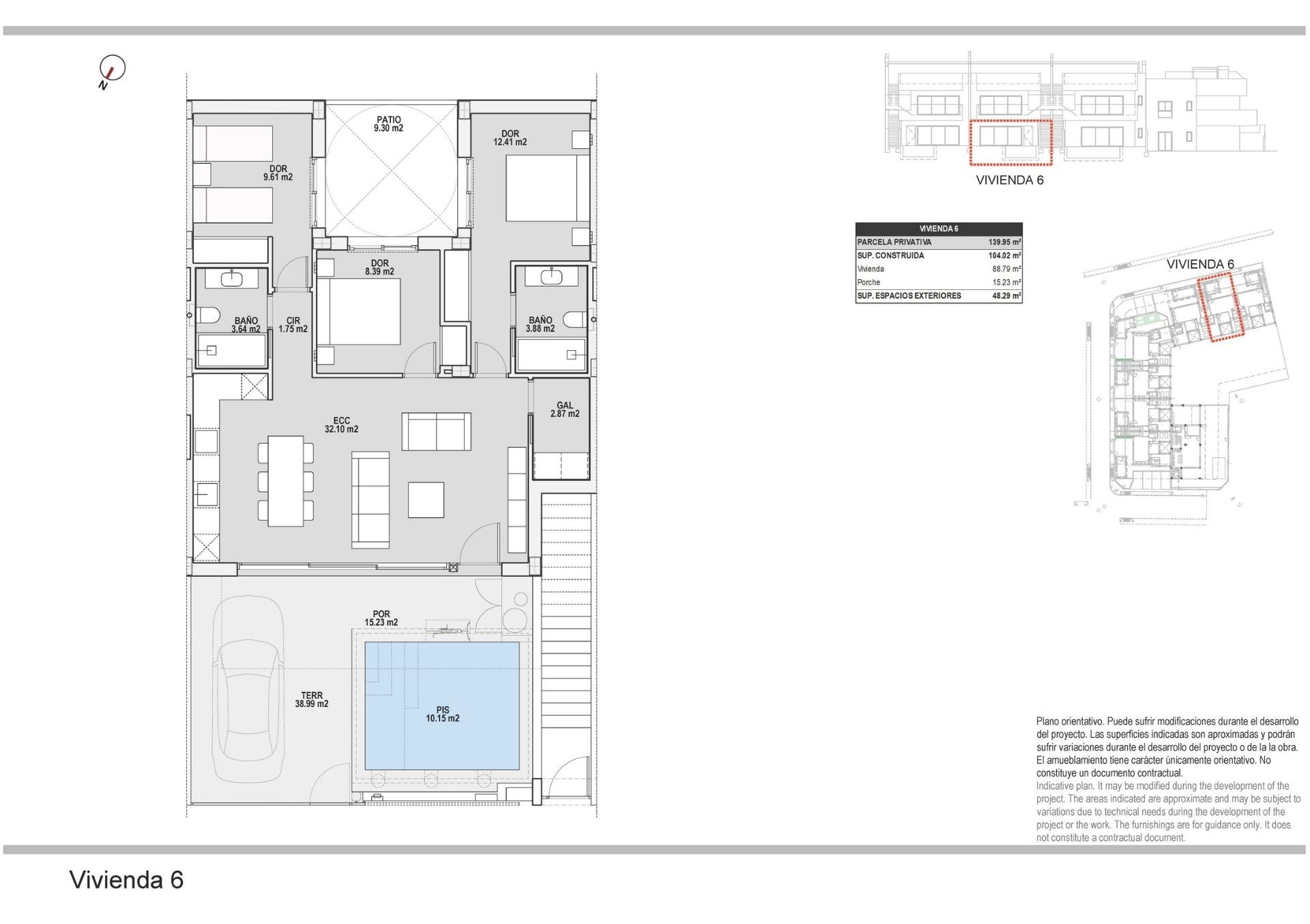 For sale - 3 Bedroom 2 Bathroom Bungalow in Pilar de La Horadada - pueblo  - Alicante
