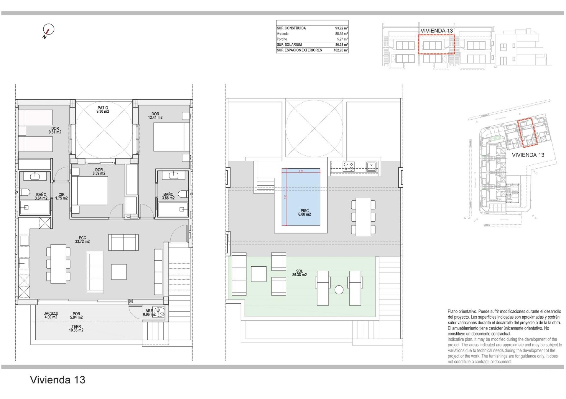 For sale - 3 Bedroom 2 Bathroom Bungalow in Pilar de La Horadada - pueblo  - Alicante