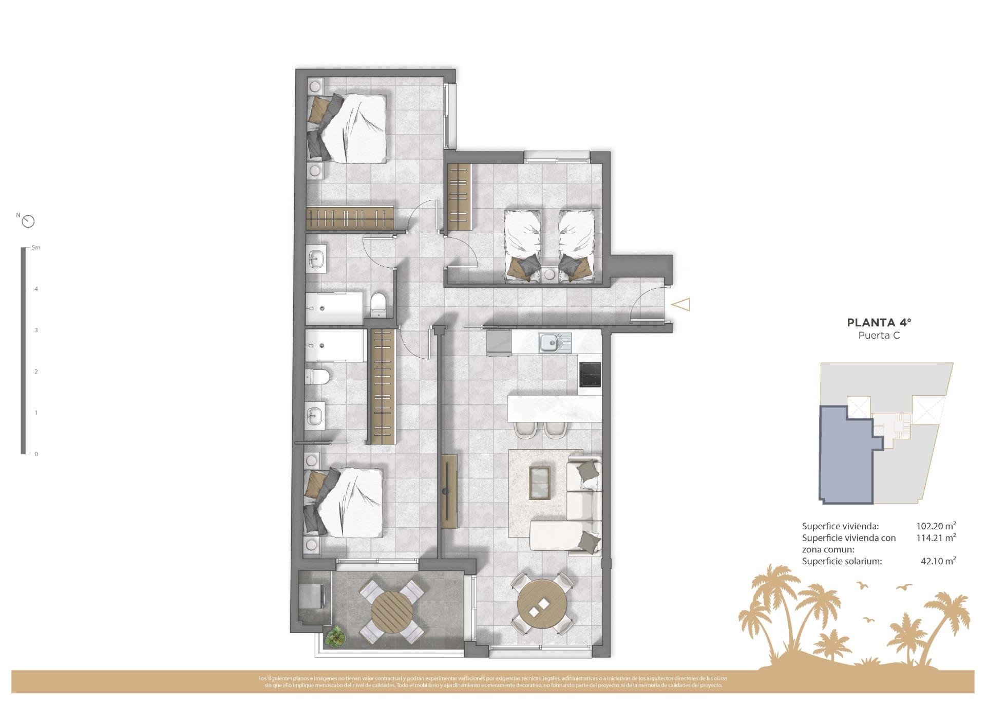 For sale - 3 Bedroom 2 Bathroom Penthouse in Guardamar del Segura - Pueblo  - Alicante