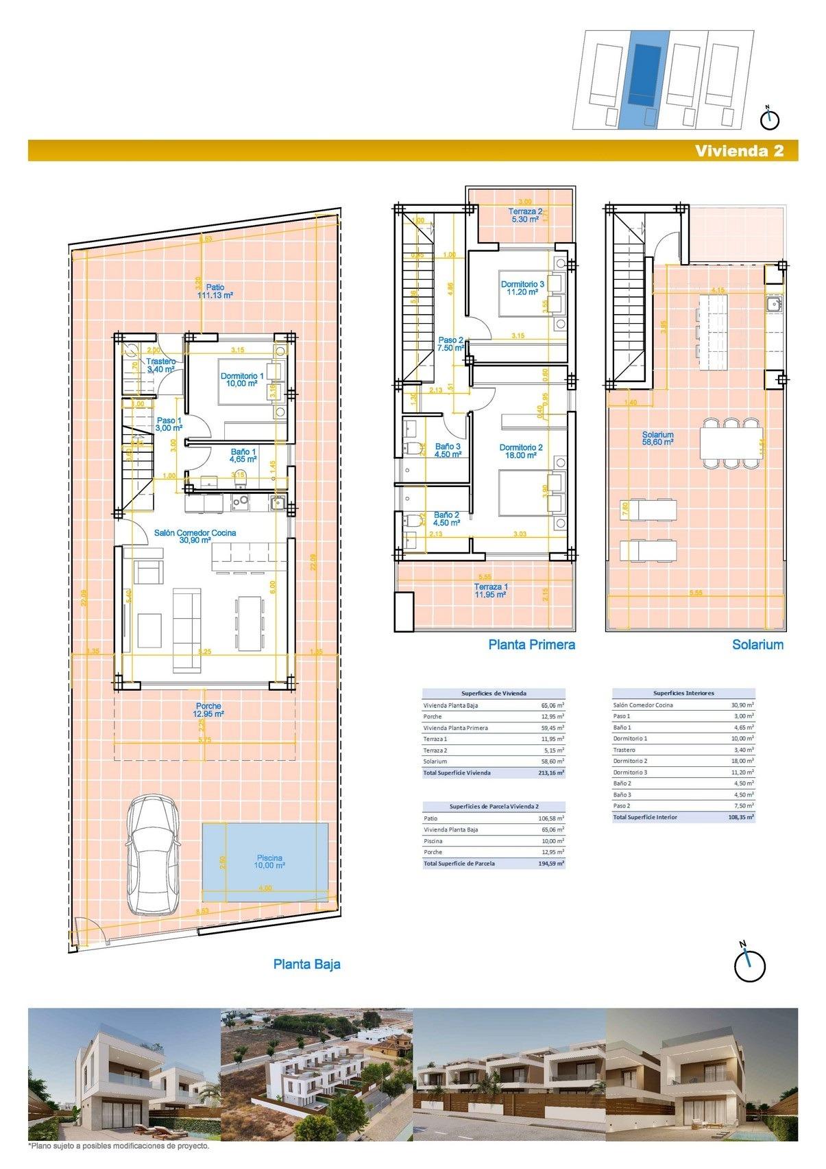 For sale - 3 Bedroom 3 Bathroom Villa in Pilar de La Horadada - pueblo  - Alicante