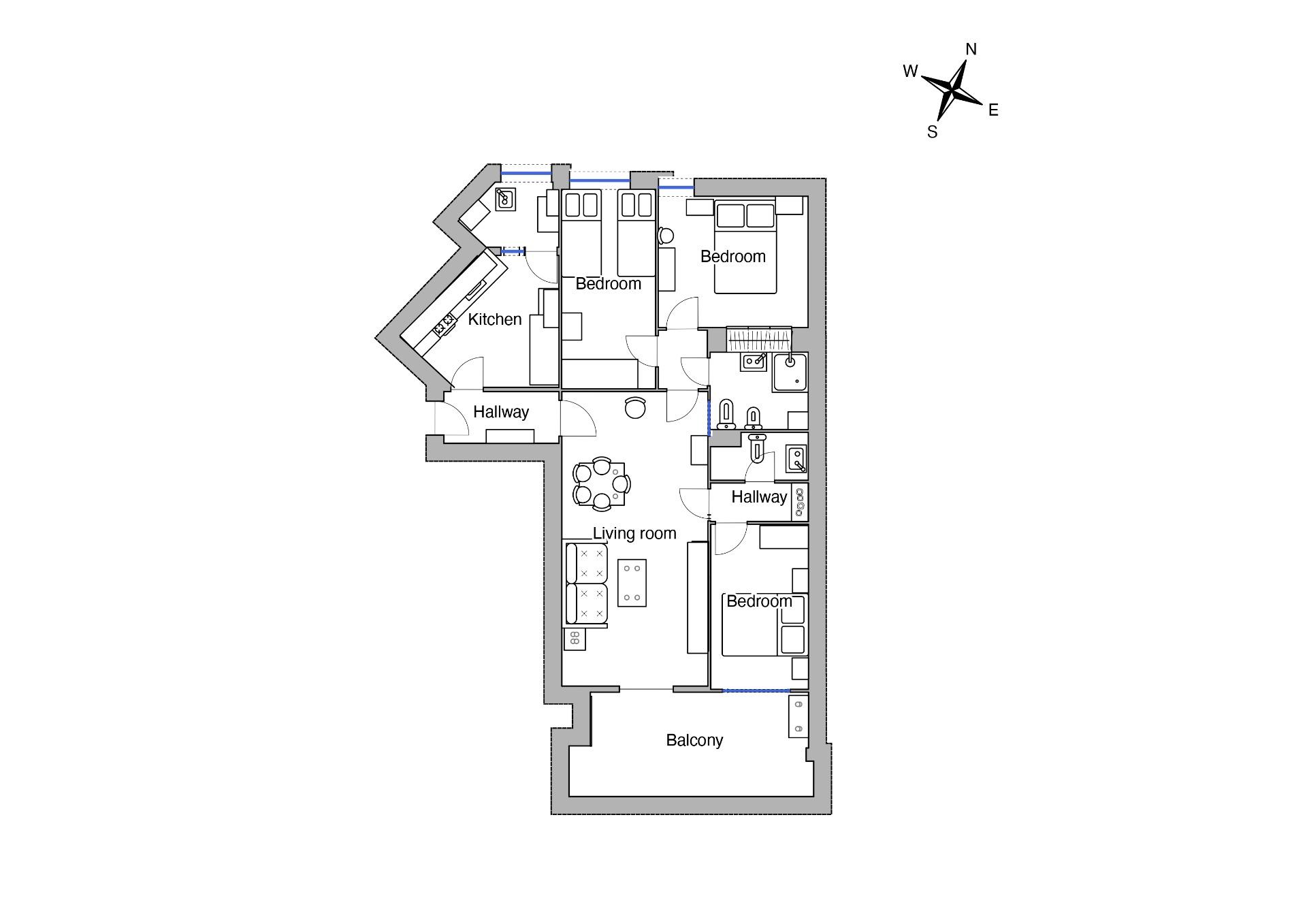 For sale - 3 Bedroom 2 Bathroom Penthouse in Torrevieja - Playa Del Cura  - Alicante