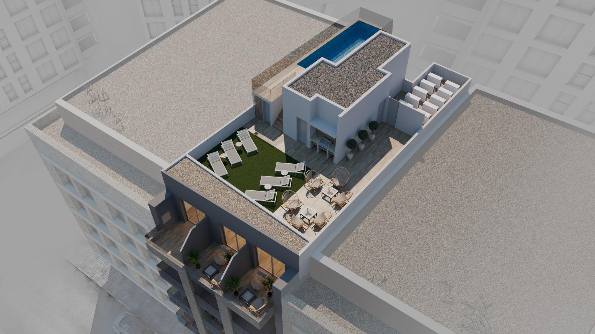 For sale - 2 Bedroom 2 Bathroom Penthouse in Torrevieja - Playa De Los Locos  - Alicante