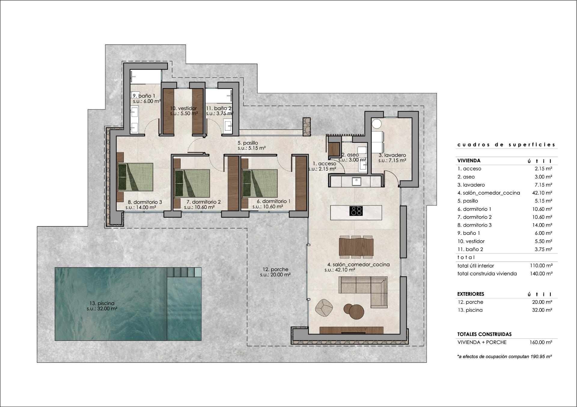 For sale - 3 Bedroom 2 Bathroom Villa in Pinoso - Lel  - Alicante