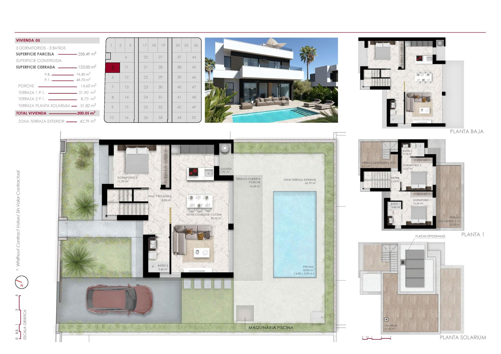 For sale - 3 Bedroom 3 Bathroom Villa in Ciudad Quesada - Lo Marabú  - Alicante