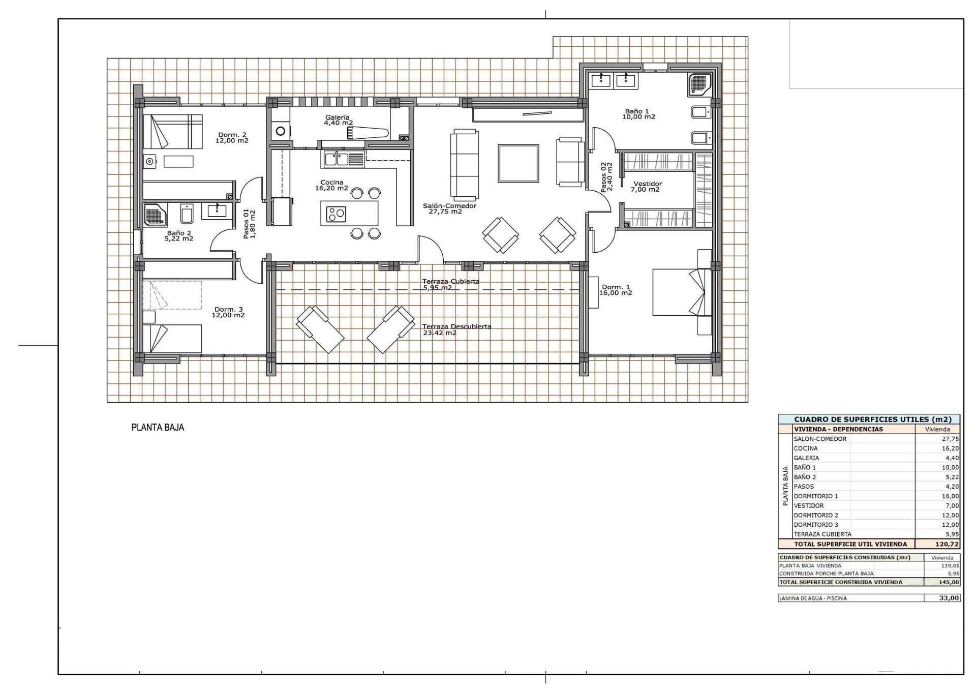 For sale - 3 Bedroom 2 Bathroom Villa in Pinoso - Camino Del Prado  - Alicante