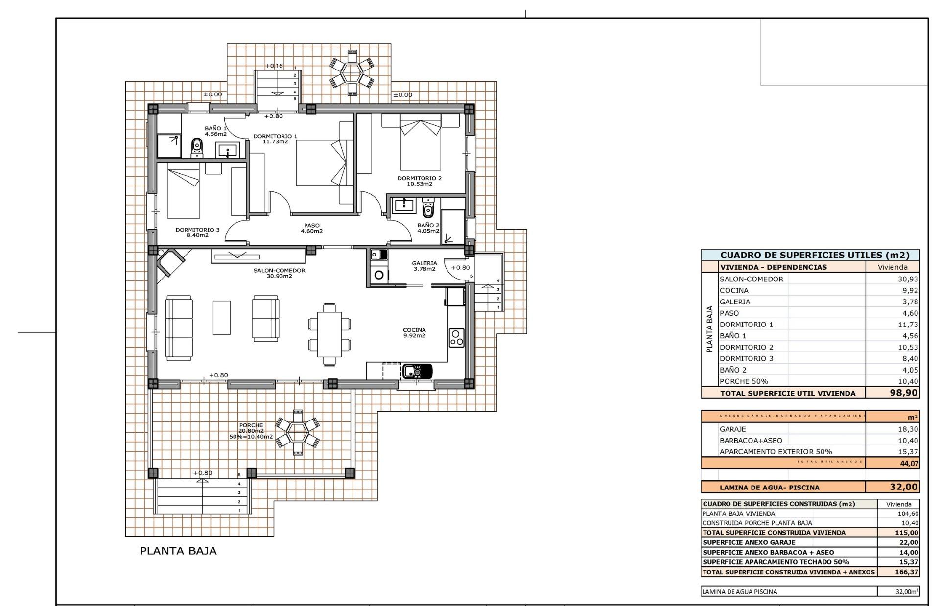 For sale - 3 Bedroom 2 Bathroom Villa in Pinoso - Camino Del Prado  - Alicante