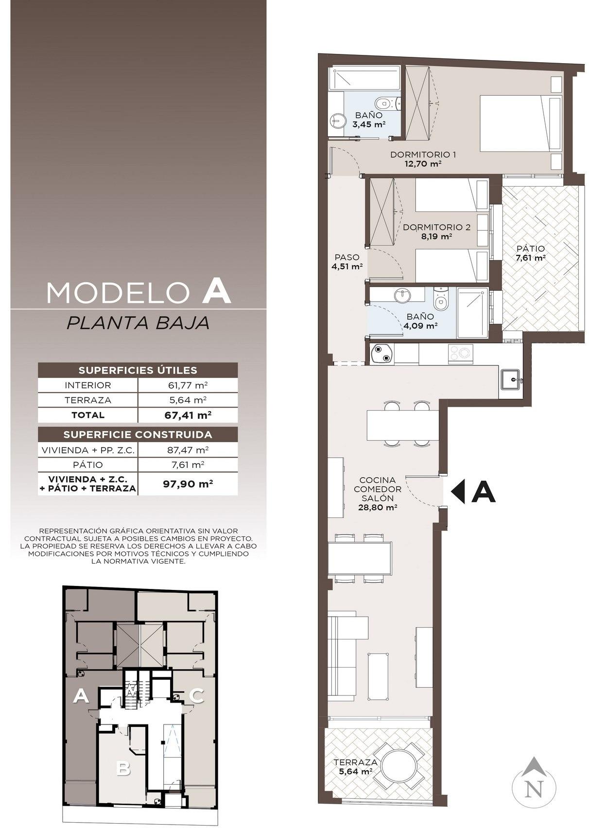 For sale - 2 Bedroom 2 Bathroom Apartment in Torrevieja - Playa de El Cura  - Alicante