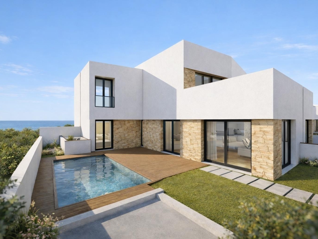 3 Bedroom 2 Bathroom Quad House in Bigastro
