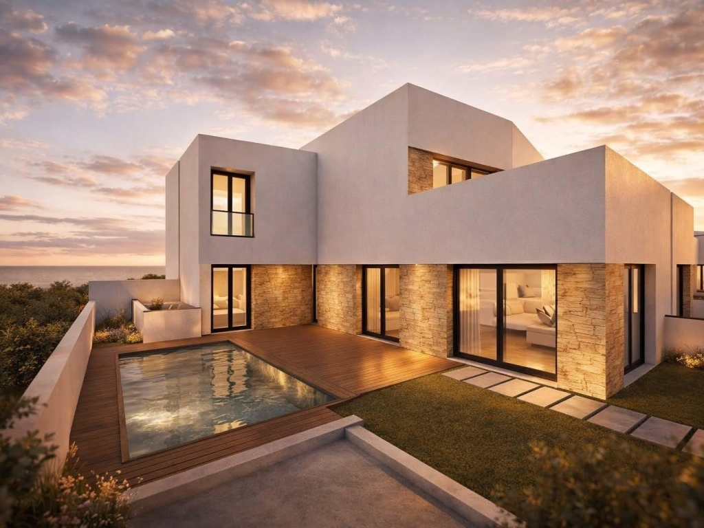 3 Bedroom 2 Bathroom Quad House in Bigastro