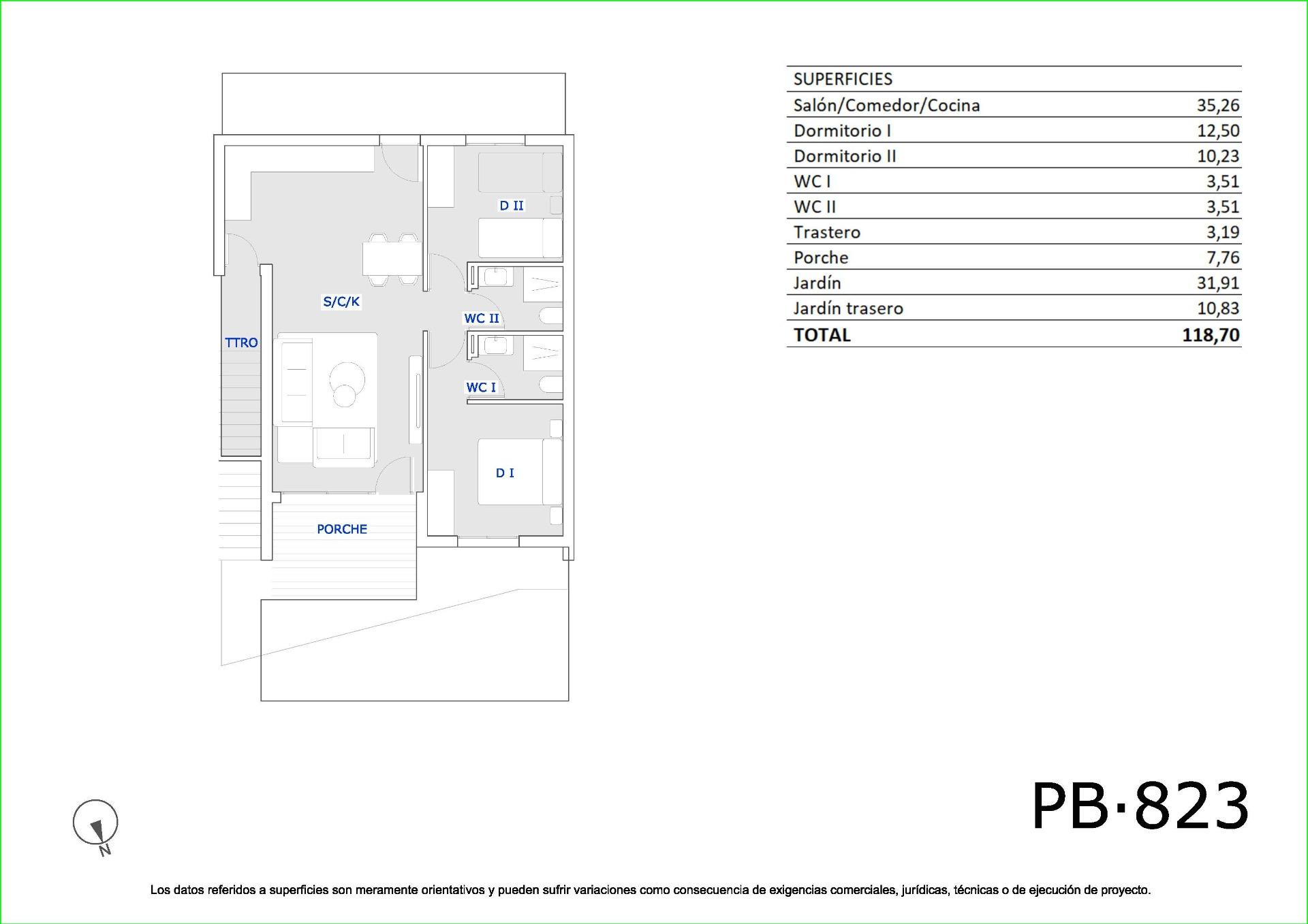 For sale - 2 Bedroom 2 Bathroom Bungalow in San Miguel de Salinas - Pueblo  - Alicante