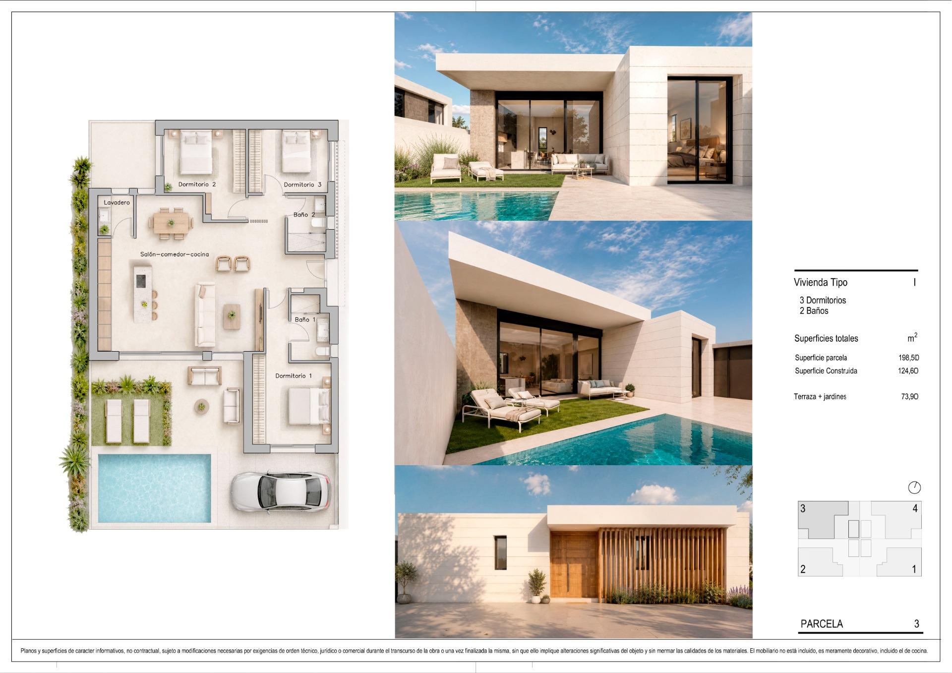 For sale - 3 Bedroom 2 Bathroom Villa in Pilar de La Horadada - pueblo  - Alicante