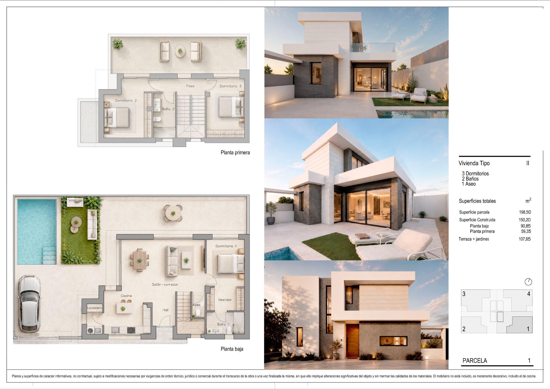 For sale - 3 Bedroom 2 Bathroom Villa in Pilar de La Horadada - pueblo  - Alicante