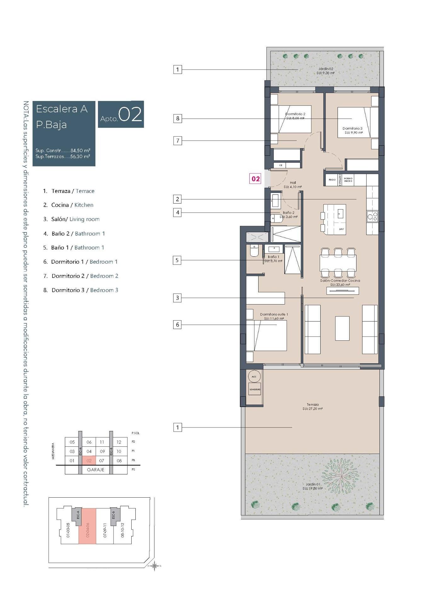 For sale - 3 Bedroom 2 Bathroom Apartment in Benijofar - Benijófar  - Alicante