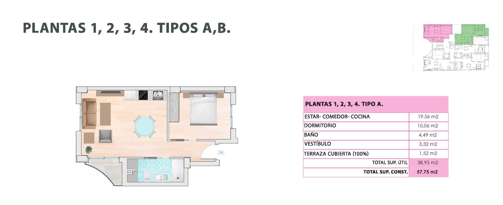 For sale - 1 Bedroom 1 Bathroom Apartment in Guardamar del Segura - Pueblo  - Alicante