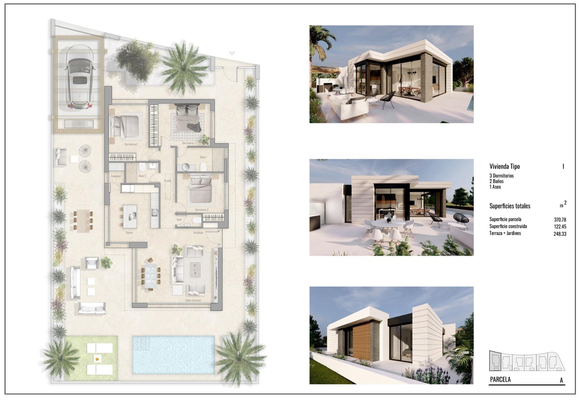 For sale - 3 Bedroom 2 Bathroom Villa in Pilar de La Horadada - Lo Romero Golf  - Alicante