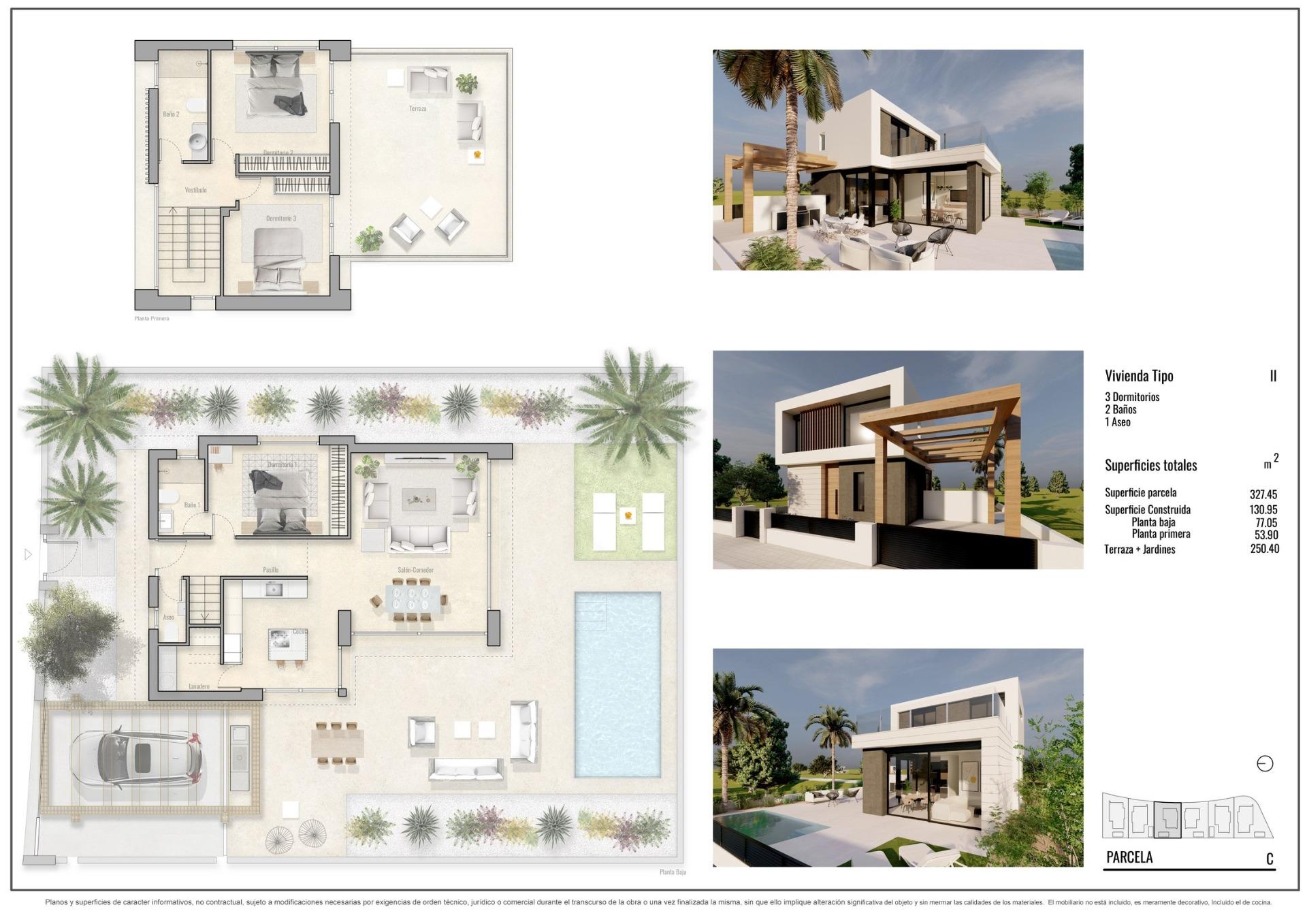 For sale - 3 Bedroom 2 Bathroom Villa in Pilar de La Horadada - Lo Romero Golf  - Alicante
