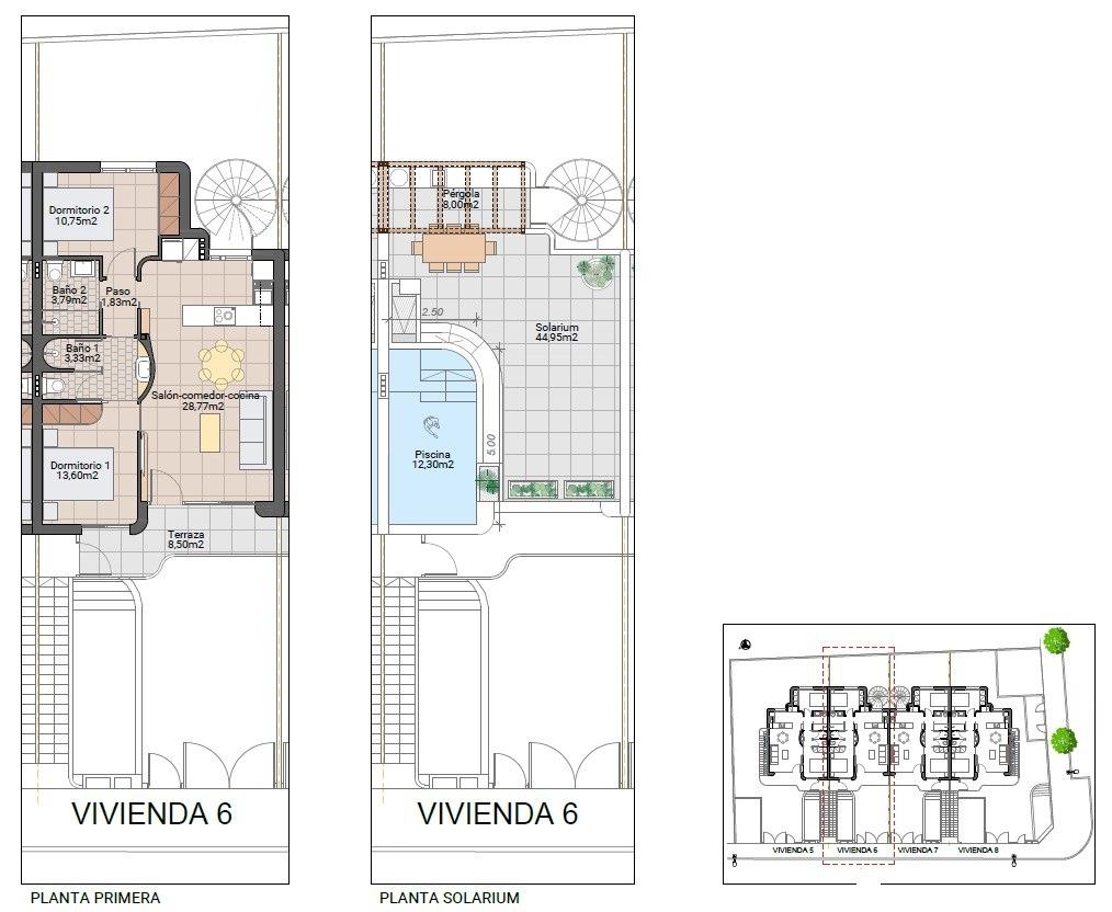 For sale - 2 Bedroom 2 Bathroom Bungalow in Pilar de La Horadada - Zona Pueblo  - Alicante