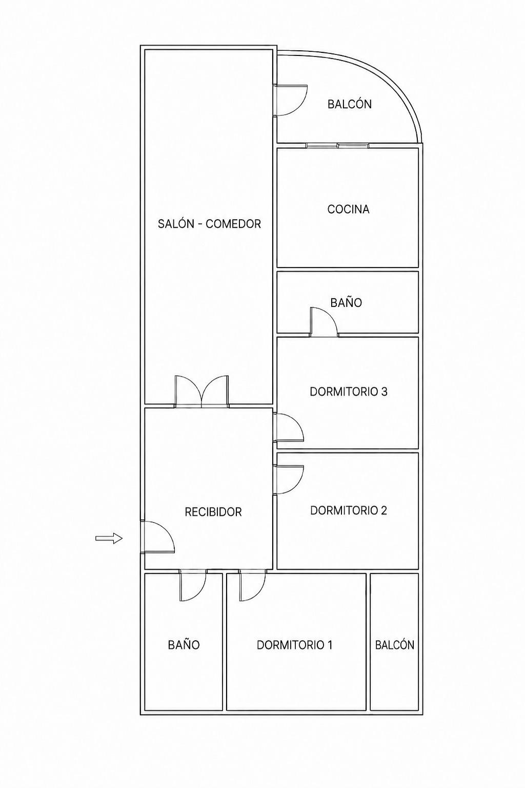 For sale - 3 Bedroom 2 Bathroom Apartment in Torrevieja - Antonio Machado  - Alicante