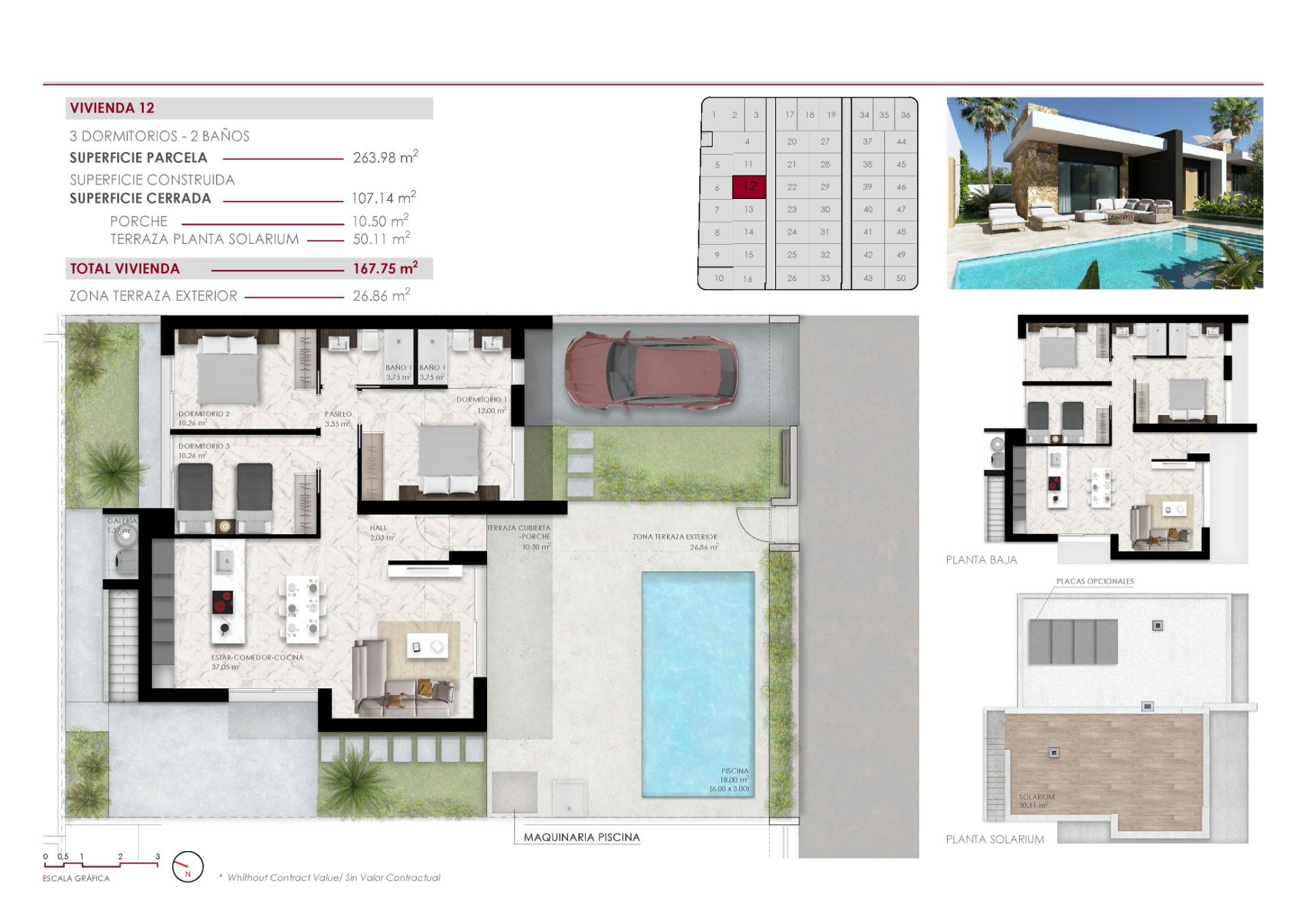 For sale - 3 Bedroom 2 Bathroom Modern Key Ready Villa in Ciudad Quesada - Lo Marabú  - Alicante
